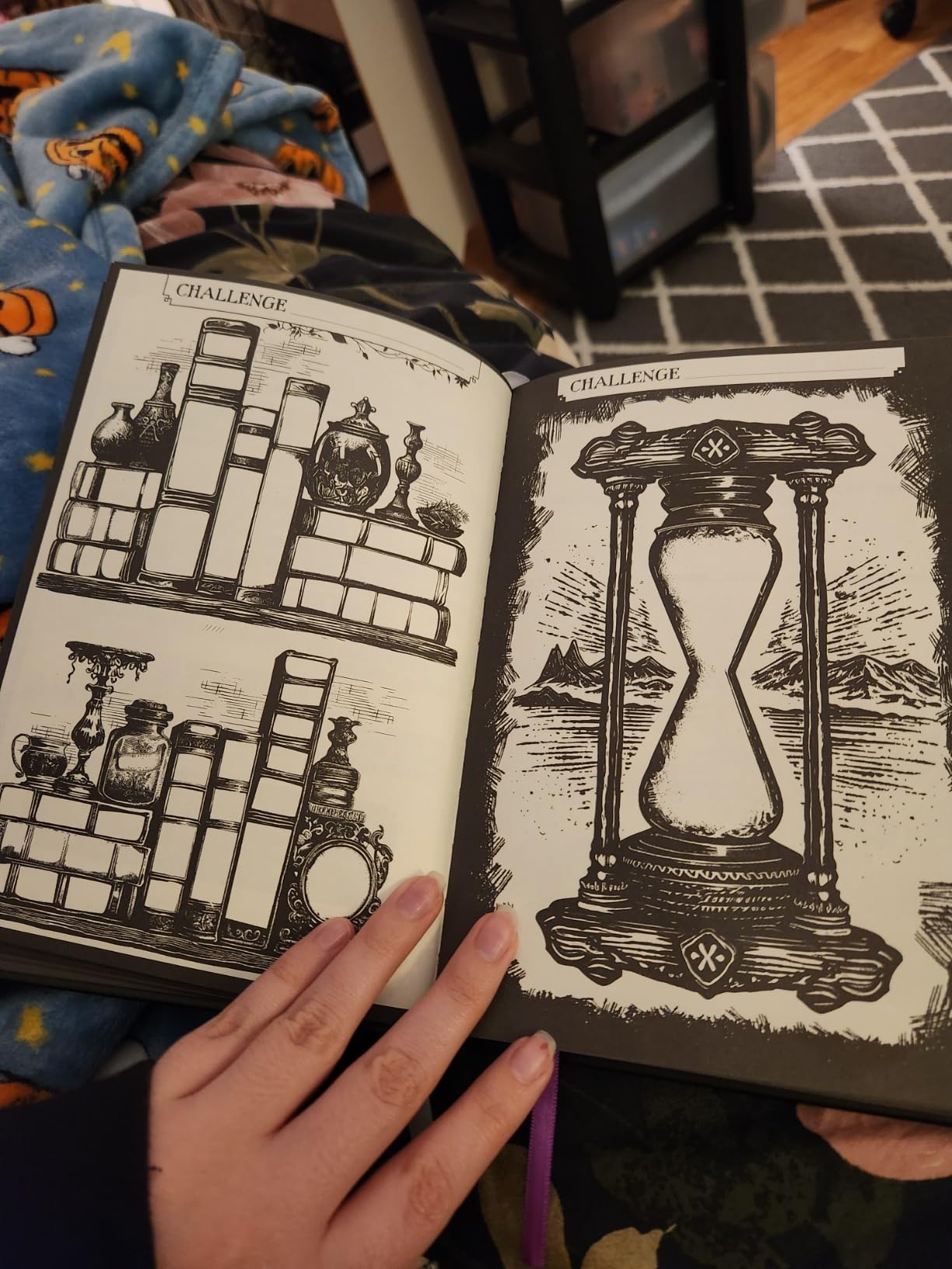 ConQuest Journals Waiting for the Night Gothic-Inspired Reading Journal, Book Review Journals for Readers, 150 Pages, Hardcover Lay-Flat, 2 Ribbon Bookmarks & 1 Goth Bookish Sticker Sheet, 6'' x 8.5'' customer photo 1