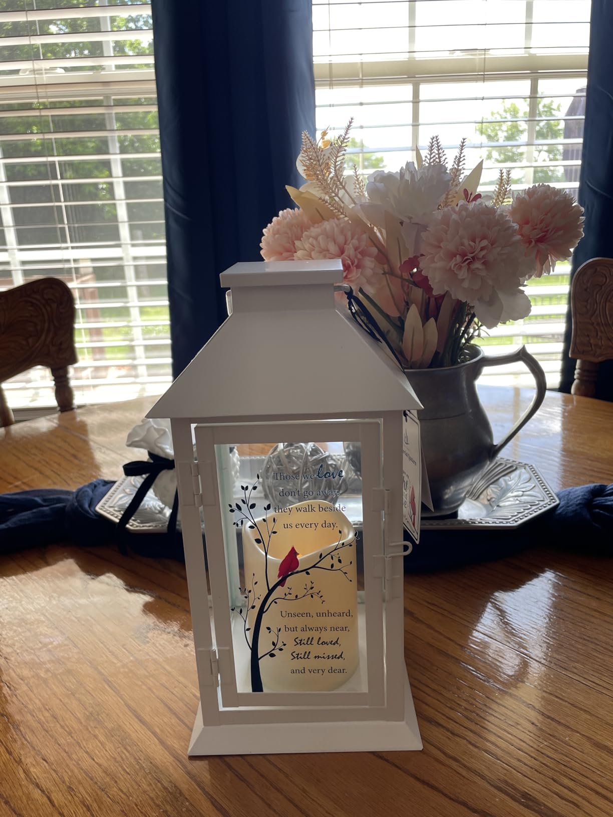 Memorial Lantern Bereavement Gifts in Memory of Loved One Memorial Gifts for Loss of Mother Remembrance Sympathy Gifts for Loss of Loved One with LED Candle and Remote customer photo 1