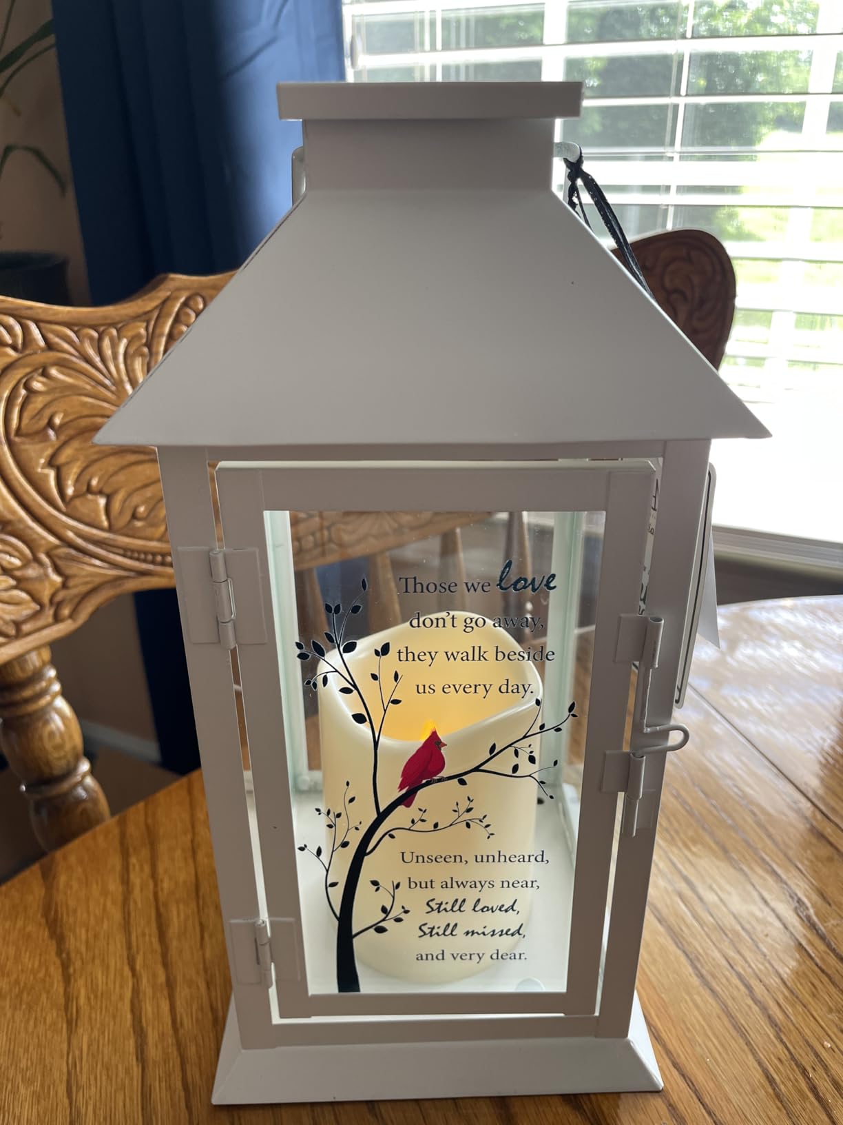 Memorial Lantern Bereavement Gifts in Memory of Loved One Memorial Gifts for Loss of Mother Remembrance Sympathy Gifts for Loss of Loved One with LED Candle and Remote customer photo 2