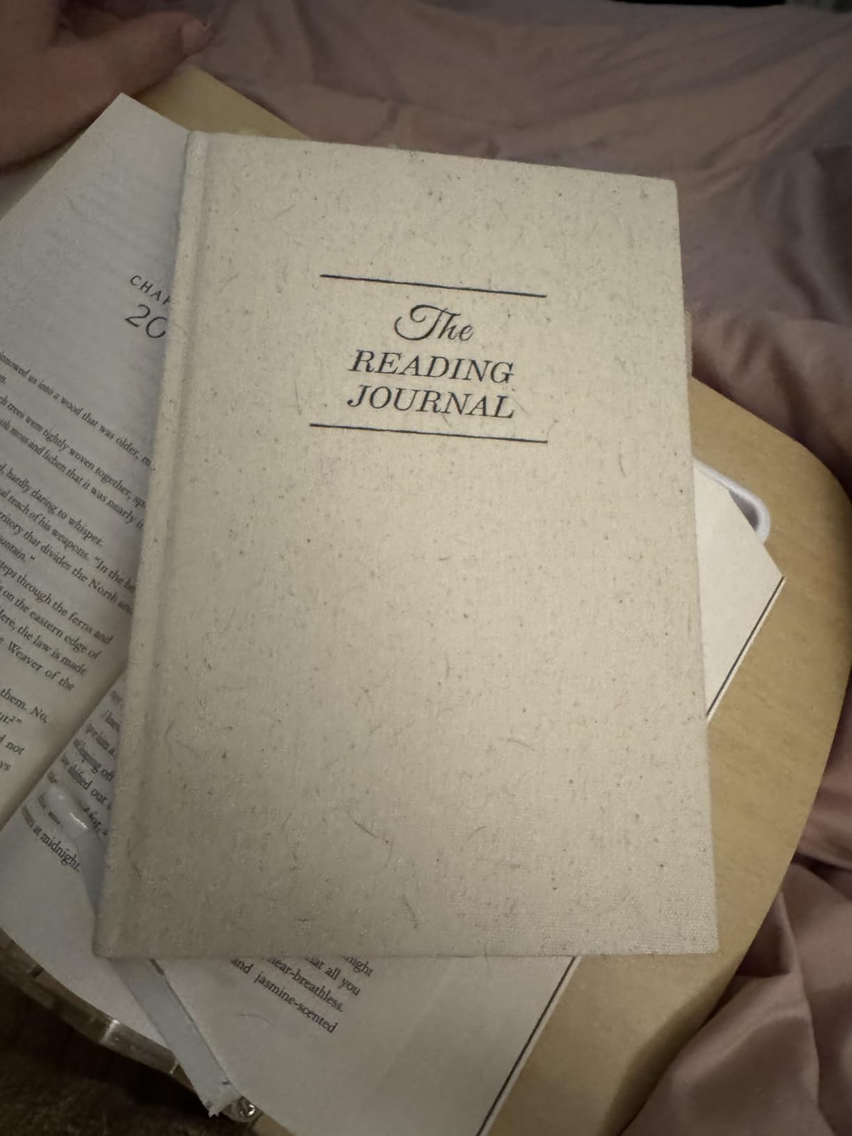 Reading Journal & Book Journal, 75 Books Review with Prompts, A5 | Book journal with inner pocket for Track your progress, Bookshelf Challenge, Gift Notebook for Bookworms, Beige customer photo 1