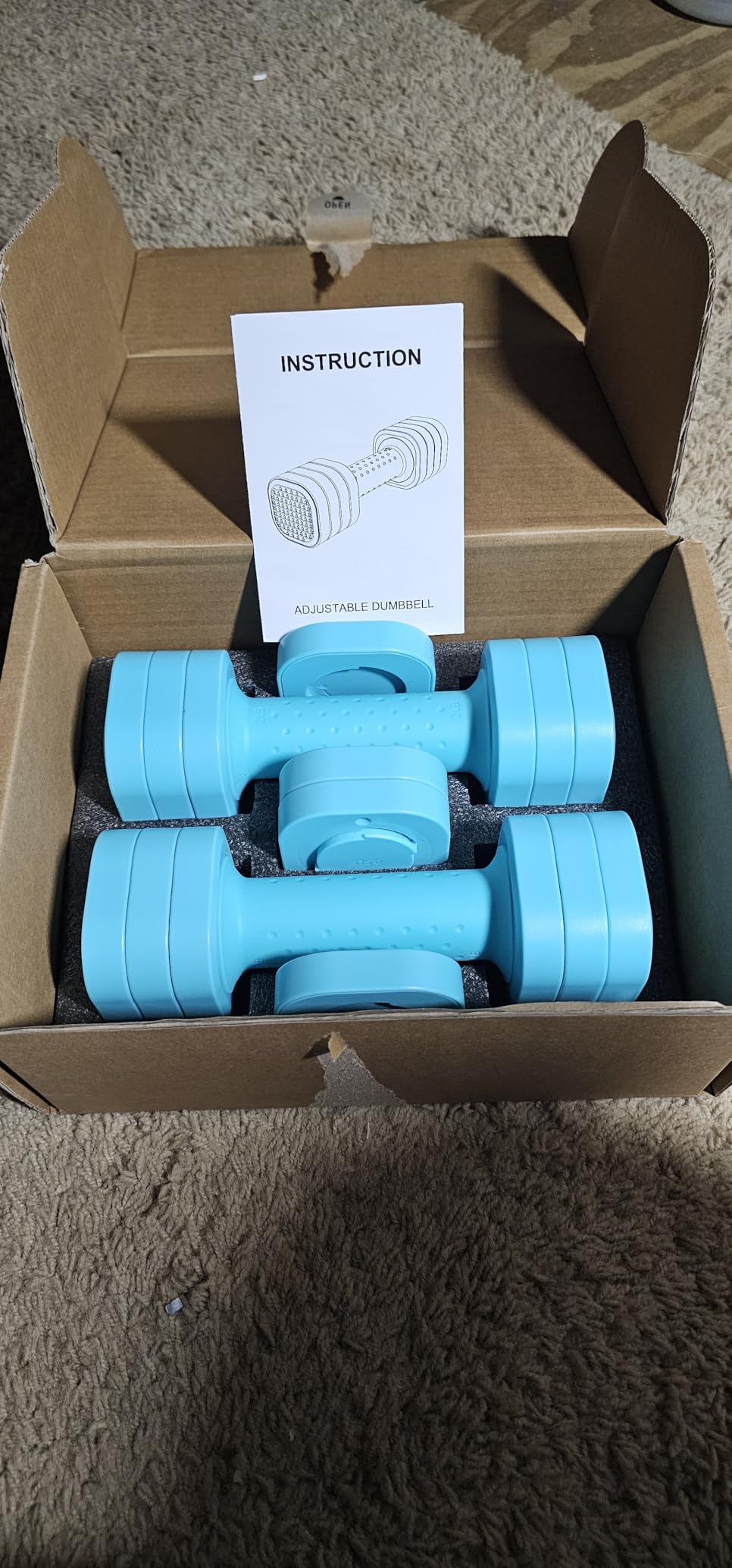 Zempox Adjustable Dumbbell Set, 4 in 1 Free Weight Dumbbell Set for Women, Hand Weight for Women at Home, Each 2lb 3lb 4lb 5lb with TPU Soft Rubber Handle for Home Gym Aquatic Fitness Equipment customer photo 1