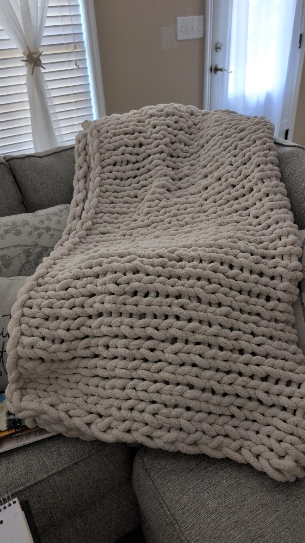 Admitrack Chunky Knit Blanket Throw 51