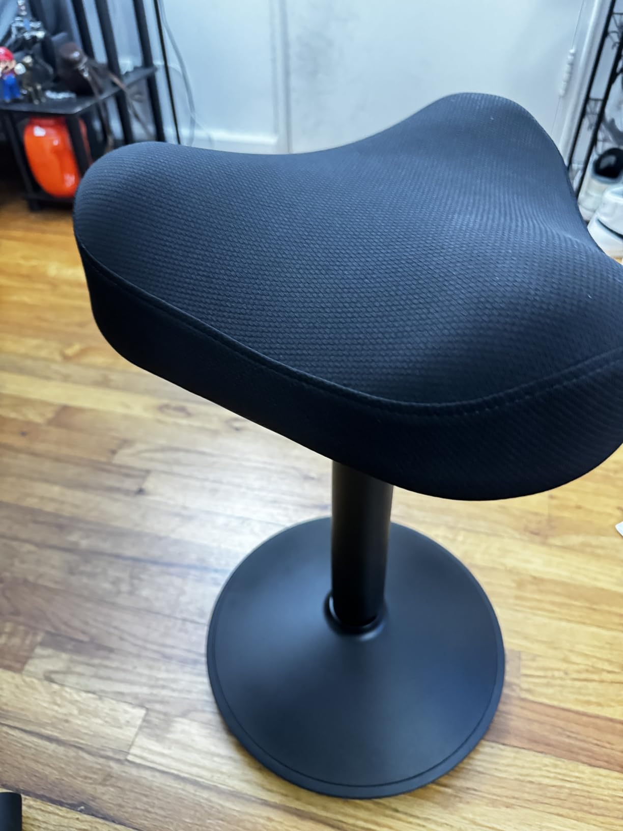 Standing Stool, Adjustable Ergonomic Office Chair Standing Desk Chair Swivel 360 Degree Swivel Tilting Balance with Saddle Seat for Active Learning Sitting customer photo 2
