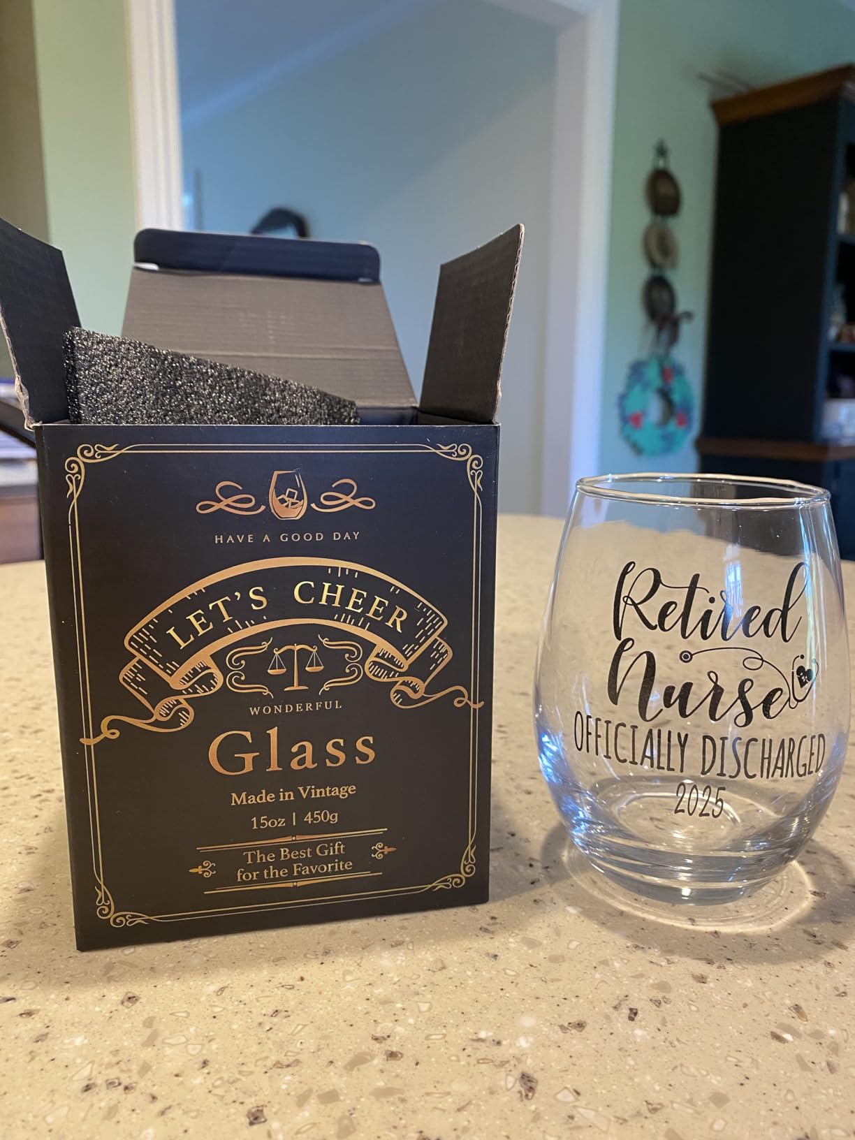 Funny Nurse Retirement Gift 2026, Officially Discharged Retirement Gift, Stethoscope Heartbeat Print Wine Cup, Nurse Appreciation Gift for Women RN LPN CNA Nurse Retire Keepsake Glassware customer photo 1