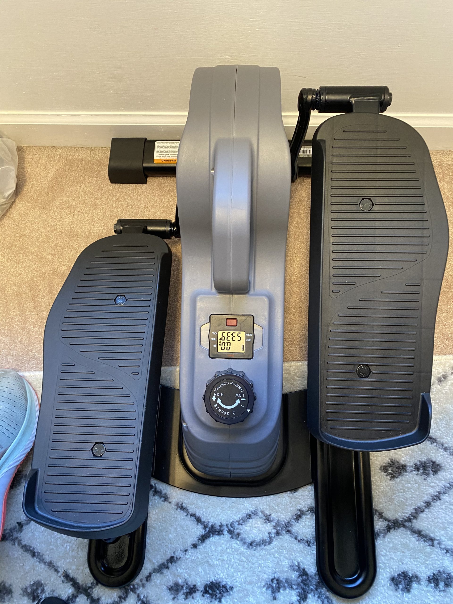 Sunny Health & Fitness Sitting or Standing Under Desk Elliptical Exerciser | Versatile Sitting/Standing Use, Joint Friendly, Ultra Quiet, Magnetic Resistance, Fully Body Workout, Home or Office Use customer photo 2