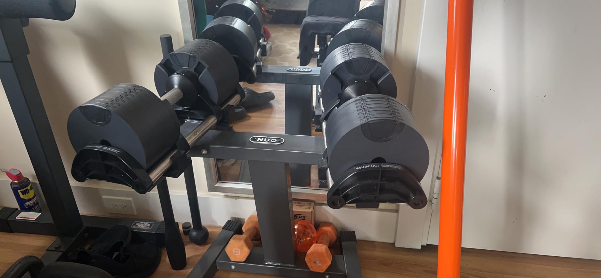 Nuobell 580 Adjustable Dumbbells, 5-80 lb, Set of 2 Free Weights (5 lb Increments, Instant Twist-handle Adjustment, Knurled Aluminum handles) customer photo 2
