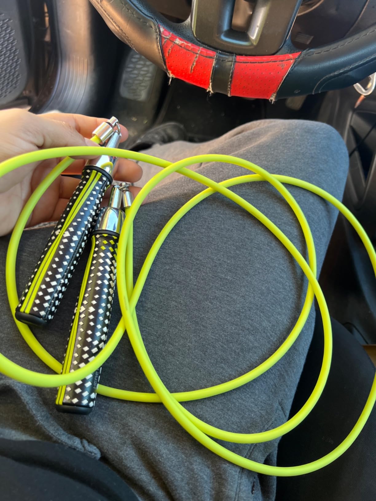HEREROPE 1/4LB Weighted Jump Rope for Speed, Cardio, Boxing & Workout, Skipping Rope with Ball-bearing, Comfortable & Ergonomic Grip, Tangle Free Cable, Jump Ropes for Men Women Fitness customer photo 1