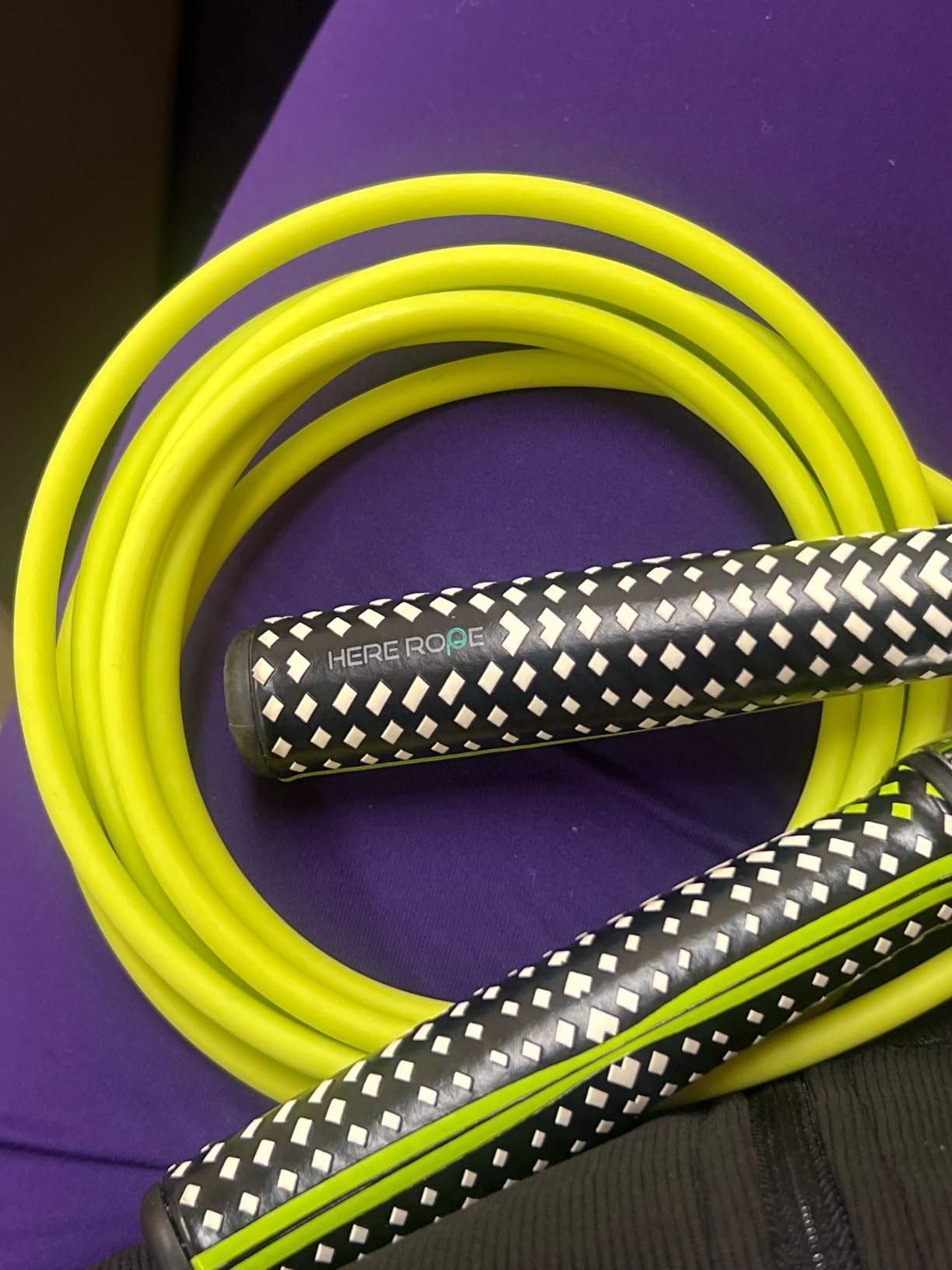 HEREROPE 1/4LB Weighted Jump Rope for Speed, Cardio, Boxing & Workout, Skipping Rope with Ball-bearing, Comfortable & Ergonomic Grip, Tangle Free Cable, Jump Ropes for Men Women Fitness customer photo 2