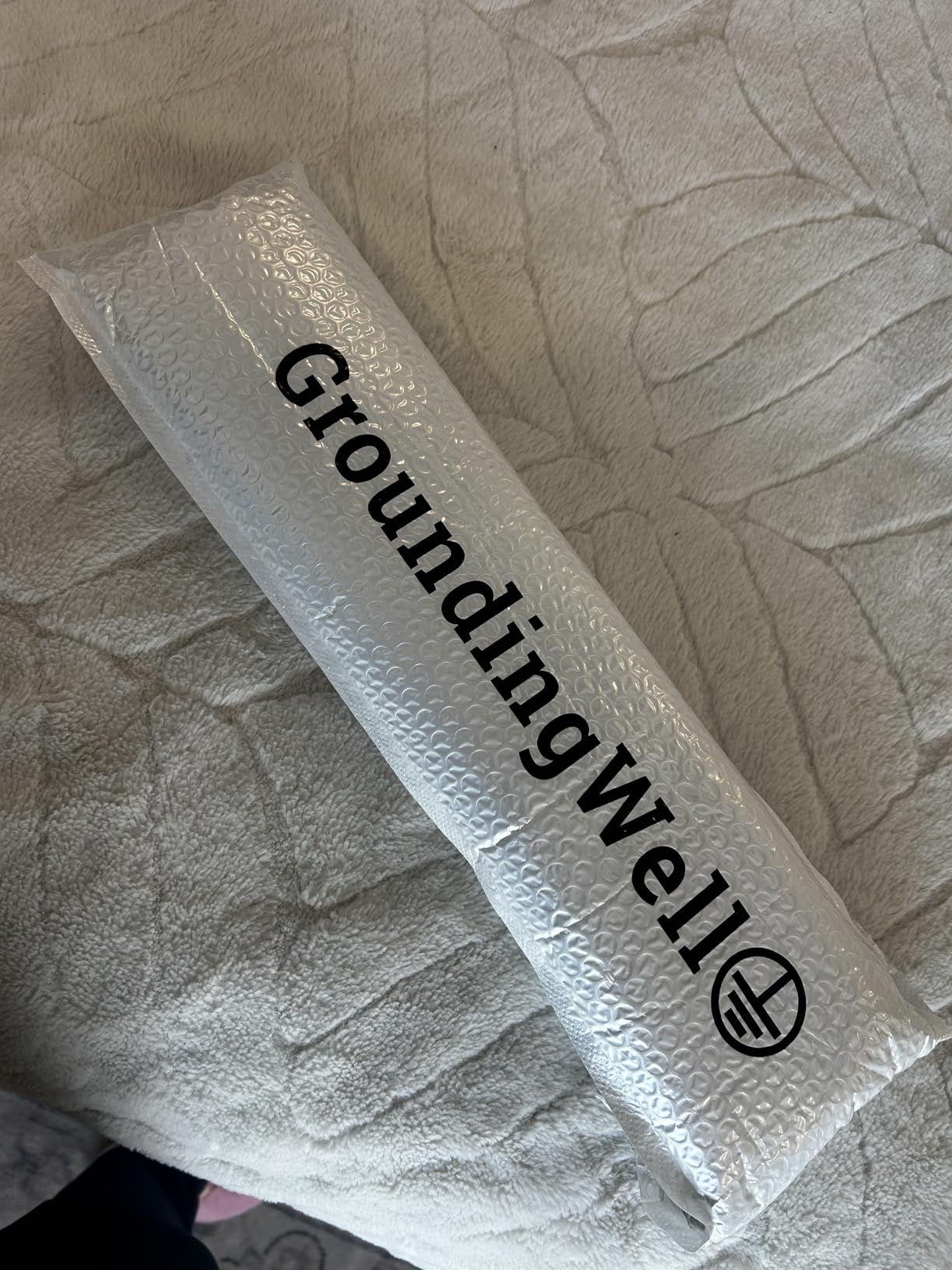 Grounding Mat for Feet with 15ft Cord, 50K Ohm Resistor, Carbon Layer - Ground Mat for Work, Sleep, Comfort, Wellness Support customer photo 1