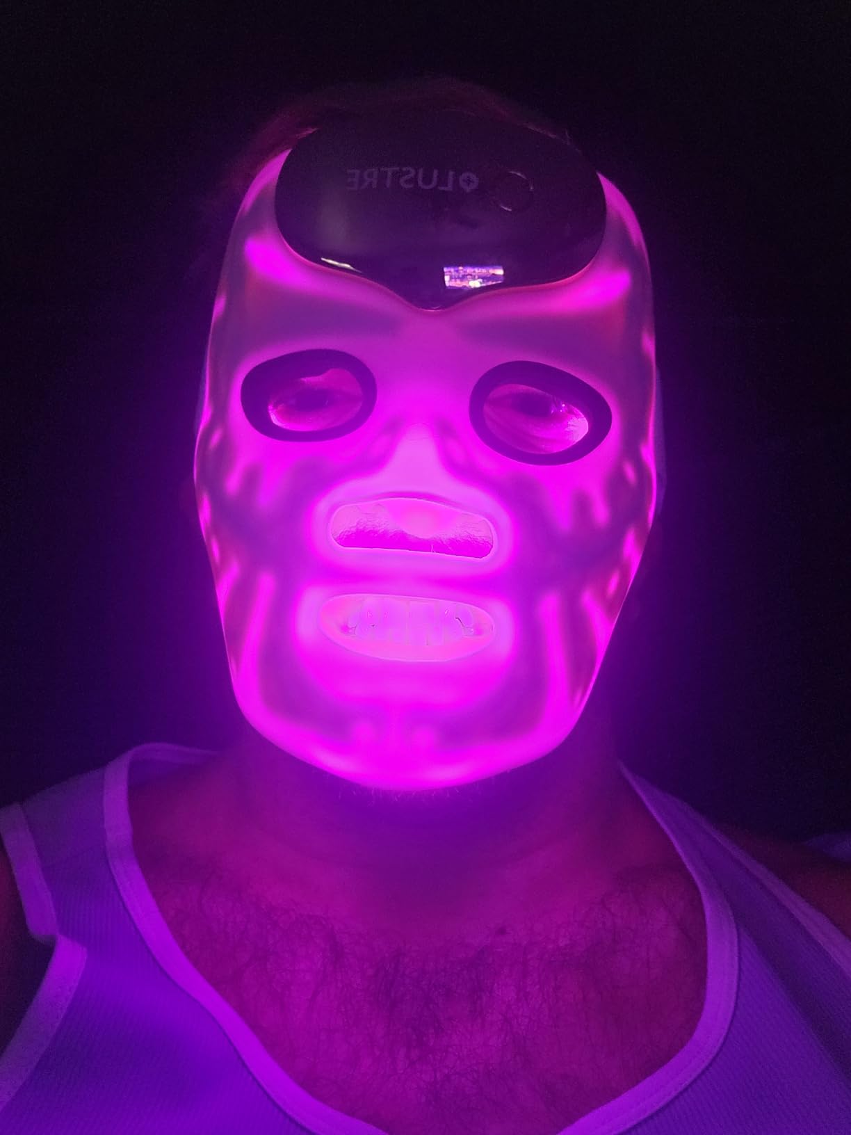 LED Face Mask Light Therapy for Acne & Anti-Aging Skincare | FDA-Cleared, Wireless & App-Controlled | Blue, Near-Infrared & Red Light Therapy Mask for Face - Lustre ClearSkin Renew Pro Facewear customer photo 2