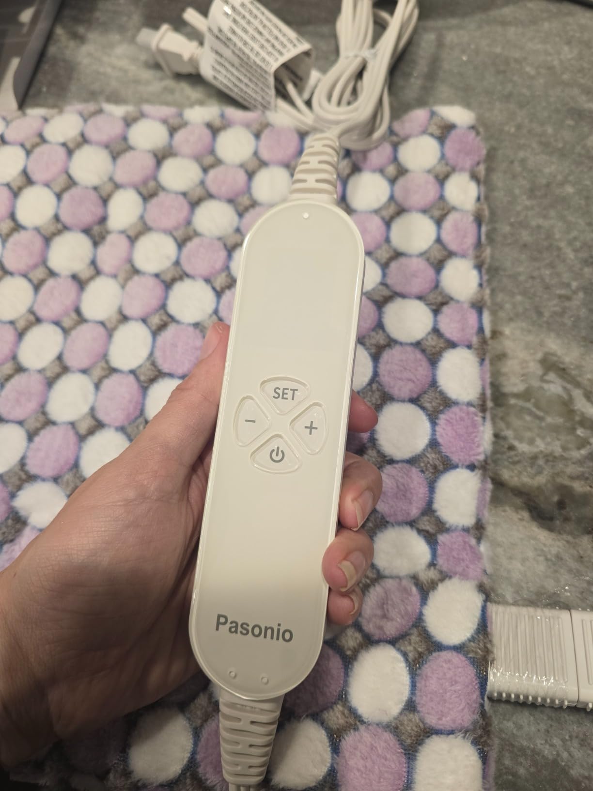 Pasonio Full Weighted Electric Heating Pad for Back Pain, Cramps, Relief - Auto Shut Off - 2.3lb Heat Pad with Moist & Dry Heat Therapy Options - Hot Heated Pad - (XL 12