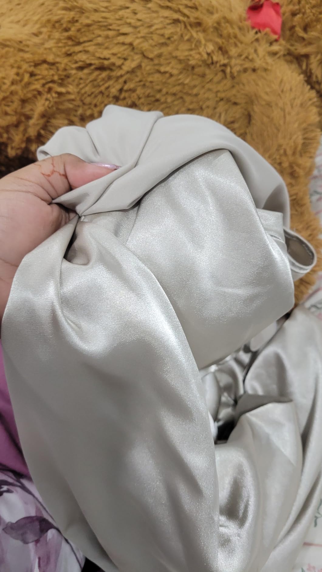 SAPJON Silk Satin 5 Piece Pajamas for Women Set, Robe Nightgown Cami Pjs | Bridal Robe, Sexy Nightgown, Shorts and Long Pants, Comfy Cami,Lingerie Dress, Lounge Sets Sleepwear, Perfect Gifts customer photo 1