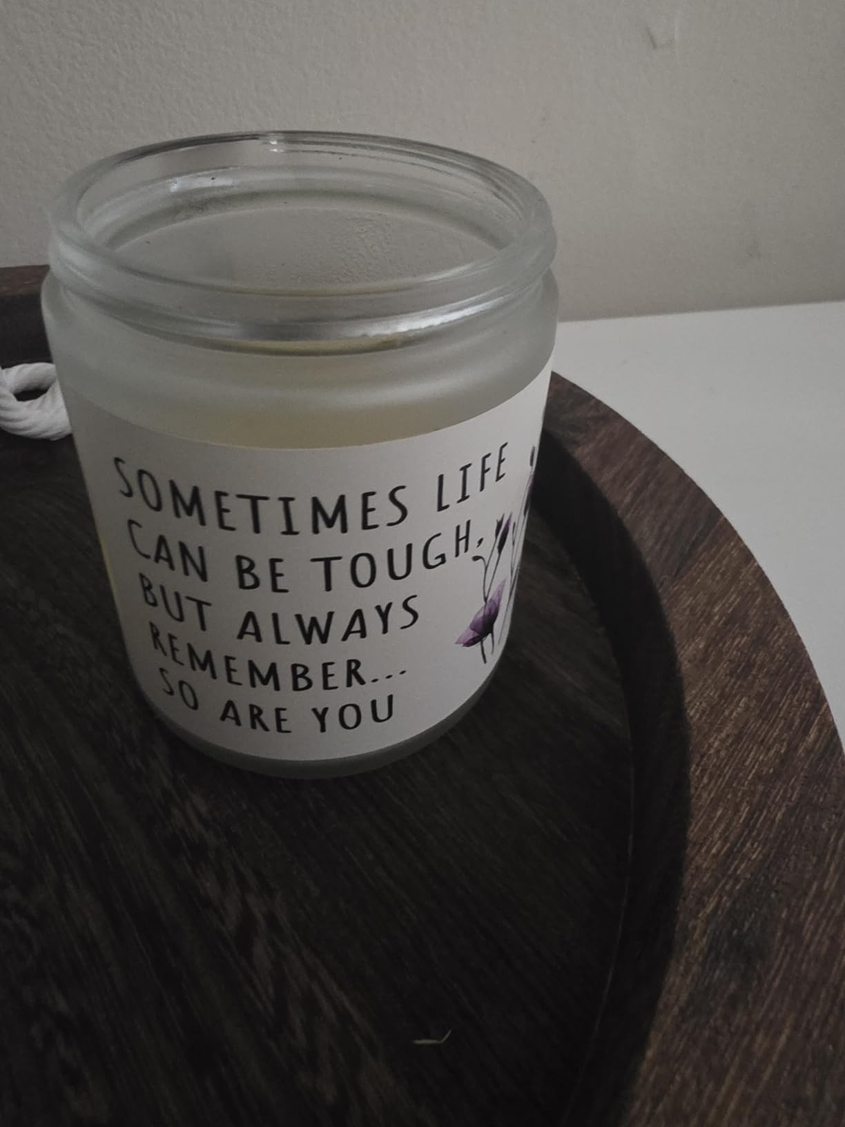 Shqiueos Inspirational Gifts for Women, Cancer Care Lavender Scented Candle | Soy Wax 7oz, Get Well Soon Gifts for Women, Cheer Up Gifts, Surgery Recovery, Breast Cancer Survivor Gift, Comfort Gift customer photo 1