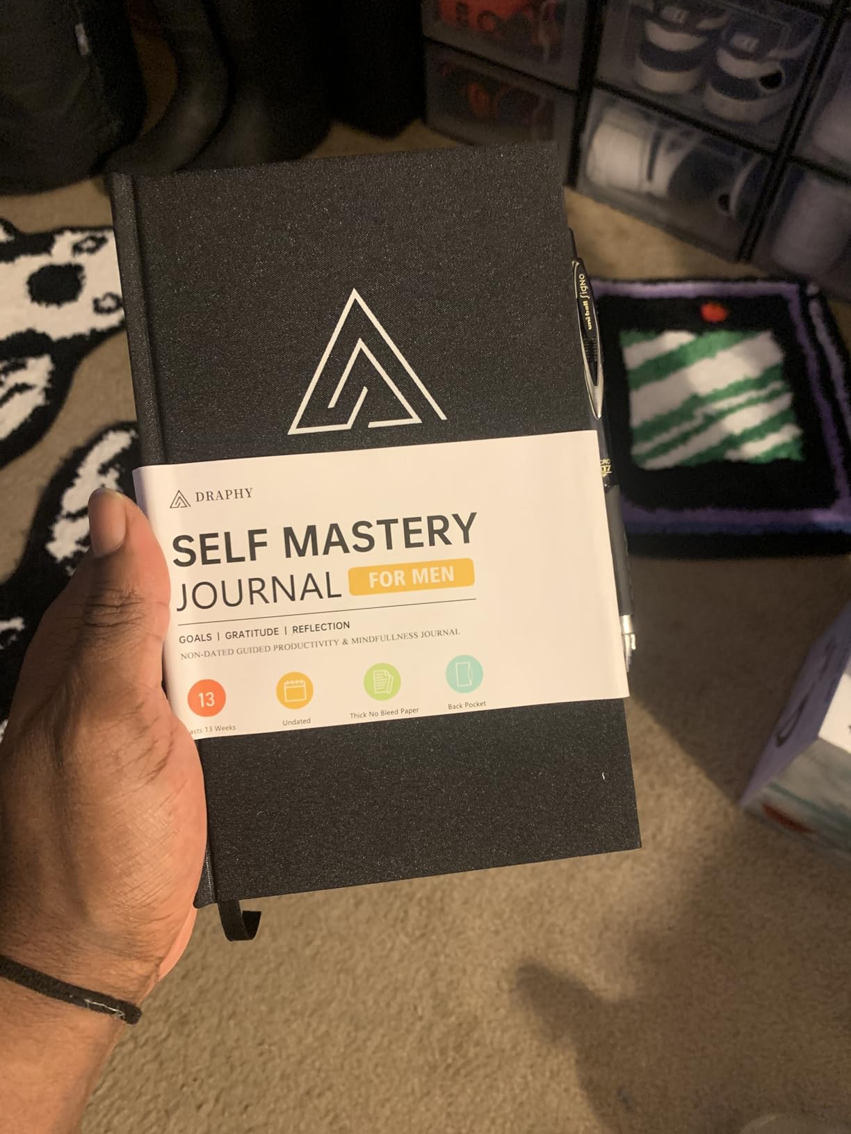 Self-Mastery Journal for Men - Gratitude and Productivity Journal for More Happiness, Positivity, Growth, Mindfulness, Self Care and Reflection - Guided Inspirational Journals for Men & Women (Black) customer photo 1