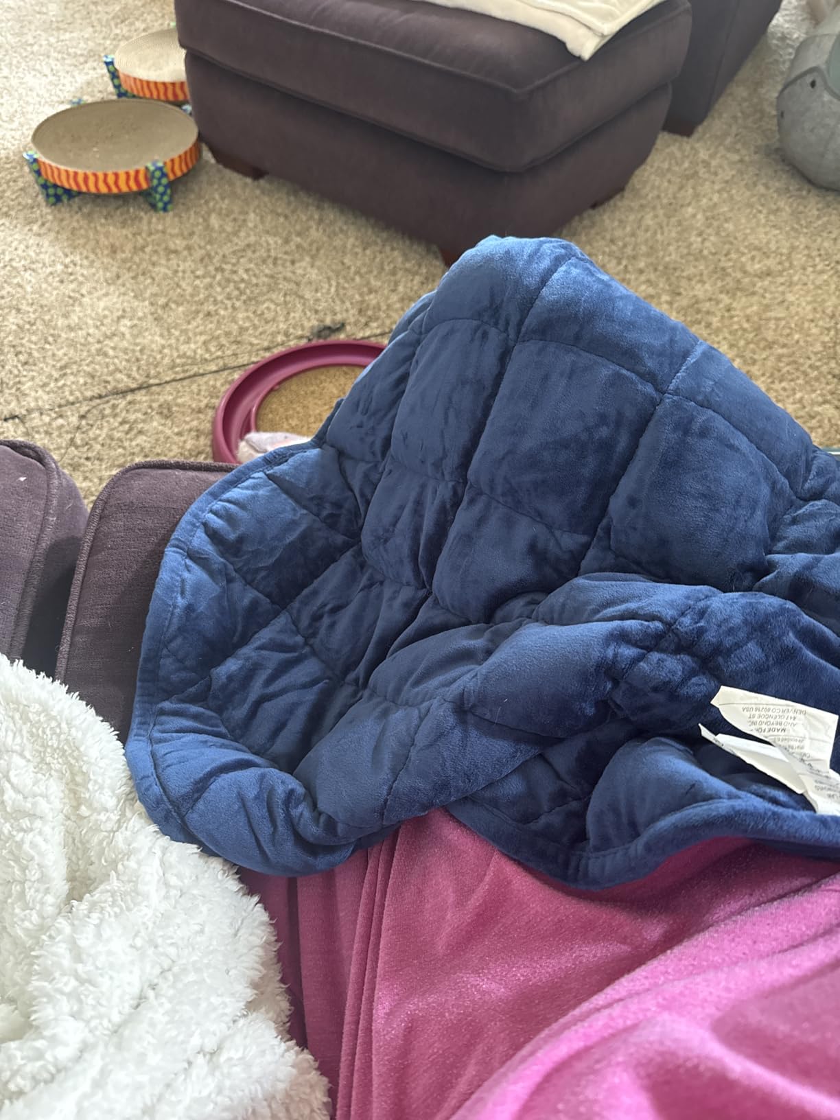 Sivio Weighted Blanket for Adults, Queen Size, 15 lb 60 x 80 inch | Cooling Soft Minky; Breathable Fabric; Calm & Nap; Machine Washable; Heavy Throw With Glass Beads for Bed Sleep; Grey customer photo 1