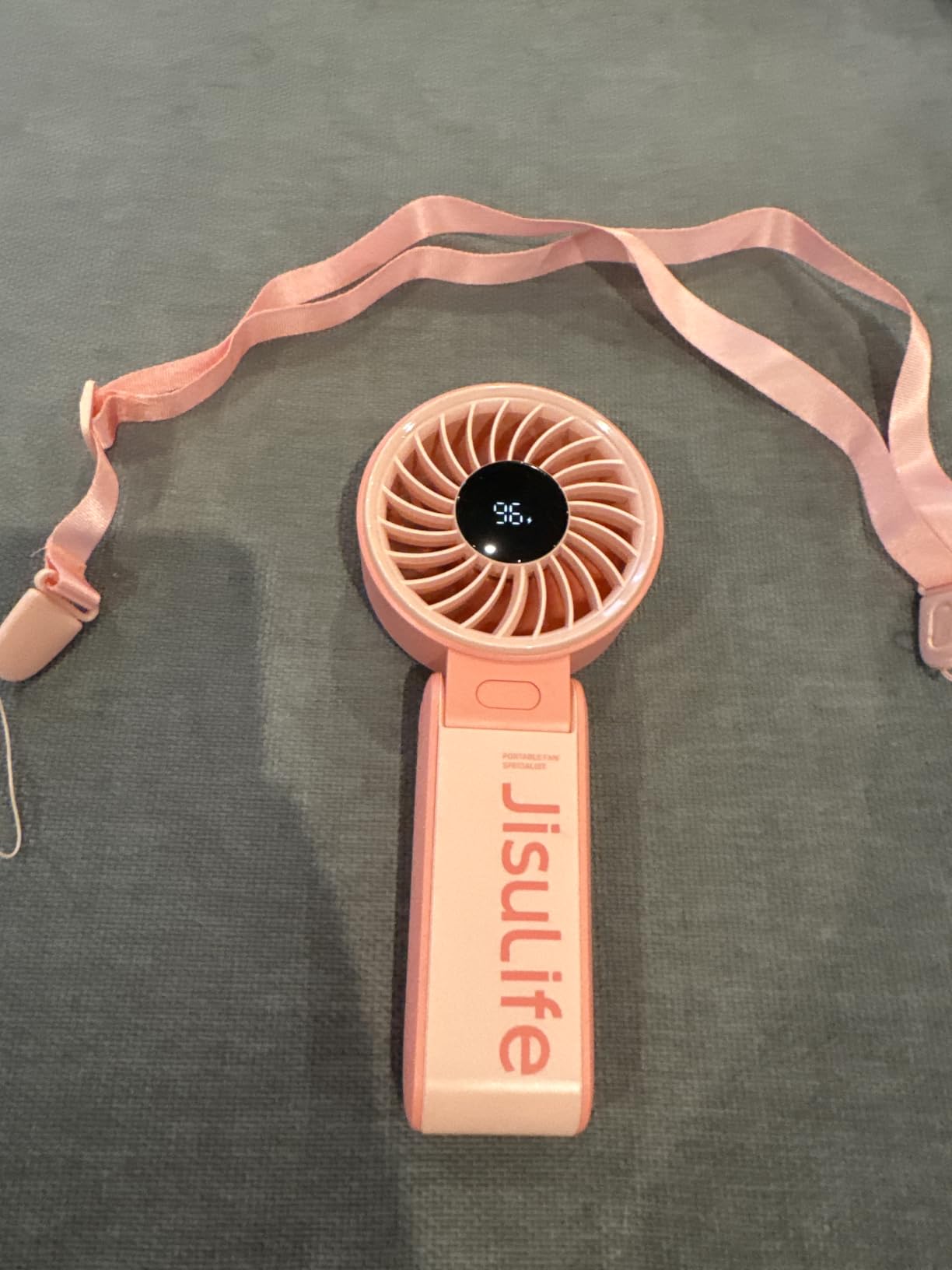 JISULIFE Portable Handheld Fan Life7: 3-in-1 Hand, Desk & Neck Fan-Black | 19.5H Max Cooling, 5-Speed, LED Display, 5000mAh Rechargeable, USB Foldable Fan for Travel/Concerts/Cruise/Sports Events/Gifts customer photo 2