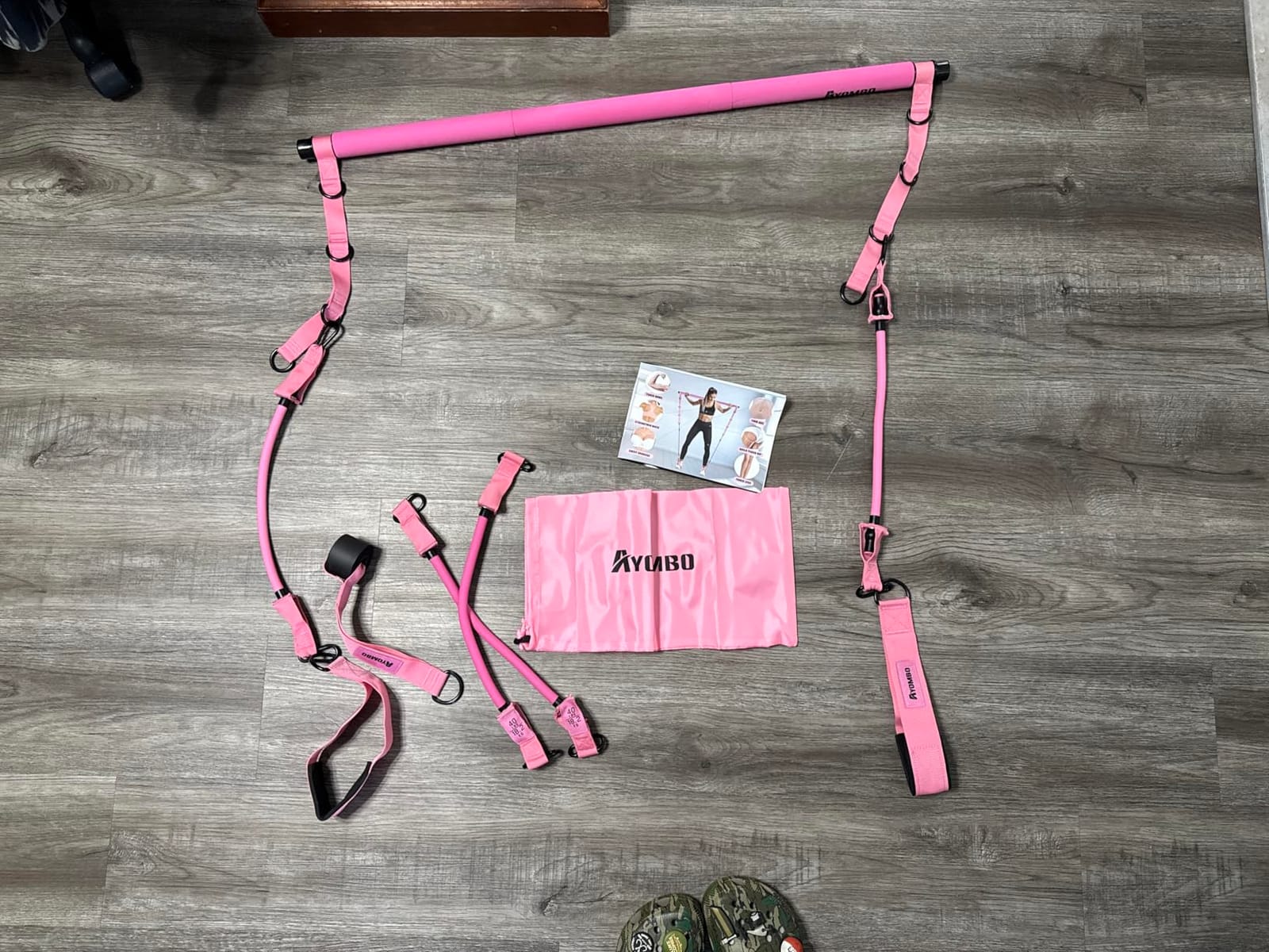 Pilates Bar Kit with Resistance Bands, Pilates Workout Equipment for Legs, Hip, Waist, Arm, Squats Exercise Equipment for Home Workouts, Adjustable 3-Section Pilates Bar Kit for Women & Men customer photo 2
