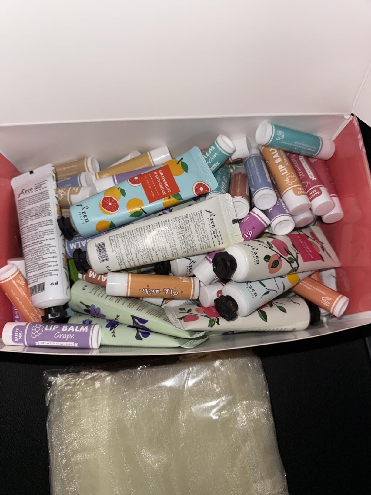 AZEN 30 Sets Bulk Gifts, Hand Cream and Lip Balm Bulk Set with Organza Bag Thank You Card, Baby Shower Wedding Gifts for Guests, Bridal Wedding Favors customer photo 1