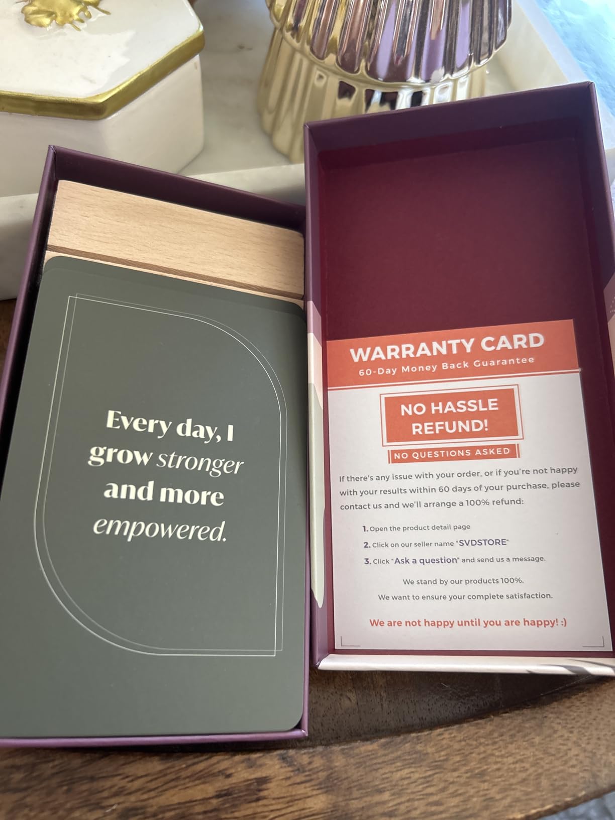Clever Fox Positive Self-Care Affirmation Cards for Women Motivational Deck | Daily girl self-love notes, stress relief, gratitude, self-compassion, meditation, and mindfulness mantras, spiritual gifts customer photo 2
