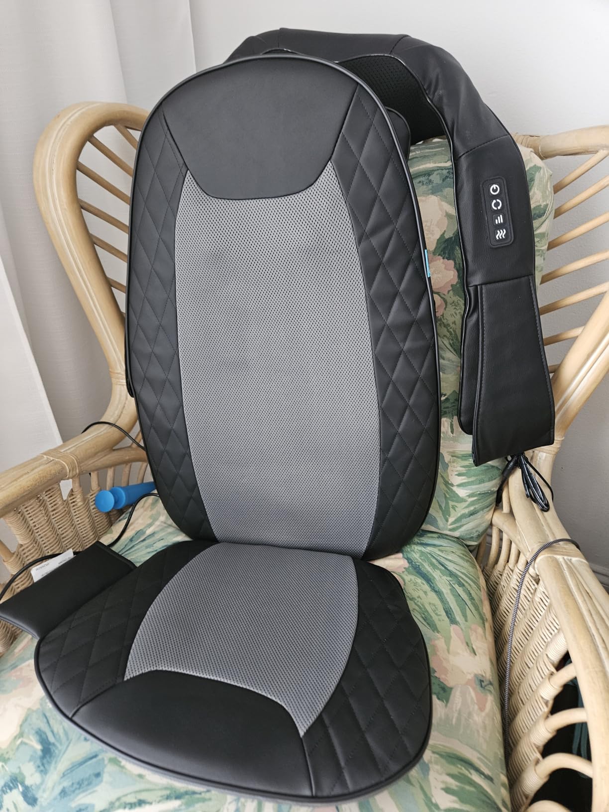 Shiatsu Back Massager for Chair, Full Back Massager with Heat for Pain Relief Deep Tissue, Chair Massager Pad, Back Support Inflatable Flap Massage Chair Cushion customer photo 1