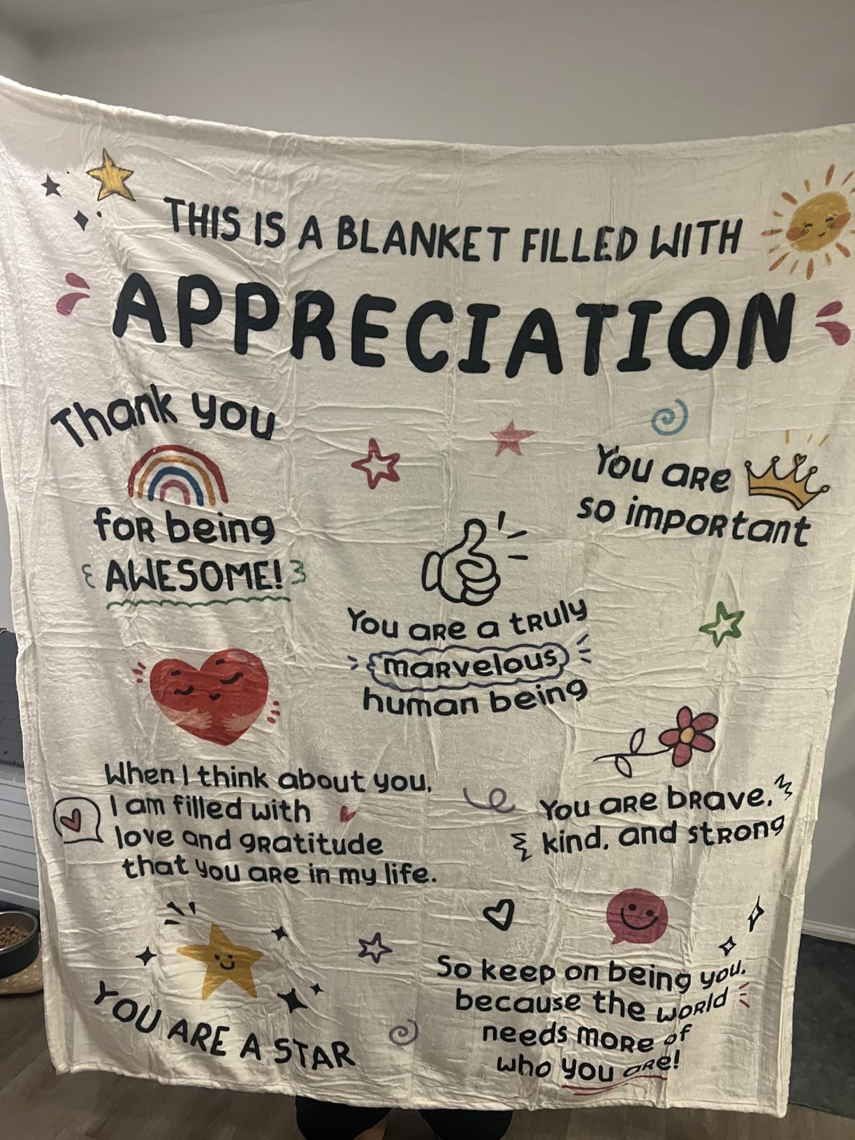 Craftique Thank You Gifts for Women, Men, Friend, Appreciation Blanket, Appreciation Gifts for Employee Coworker Teacher Counselor Paraprofessional Volunteer, Inspirational Quote Gift customer photo 1
