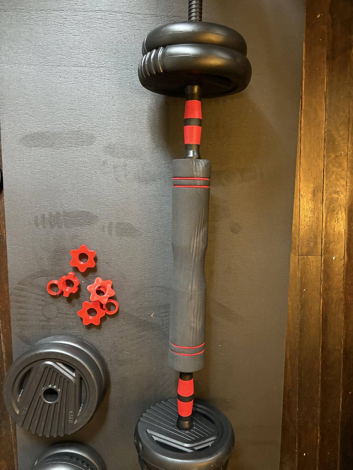 Adjustable Dumbbell set, 20/30/45/70/90lbs Free Weight Set | 5 in1 Dumbbell Set with Connector, Used as Barbell, Kettlebells, Push up Stand, Fitness Exercises for Home Gym Suitable Men/Women customer photo 2