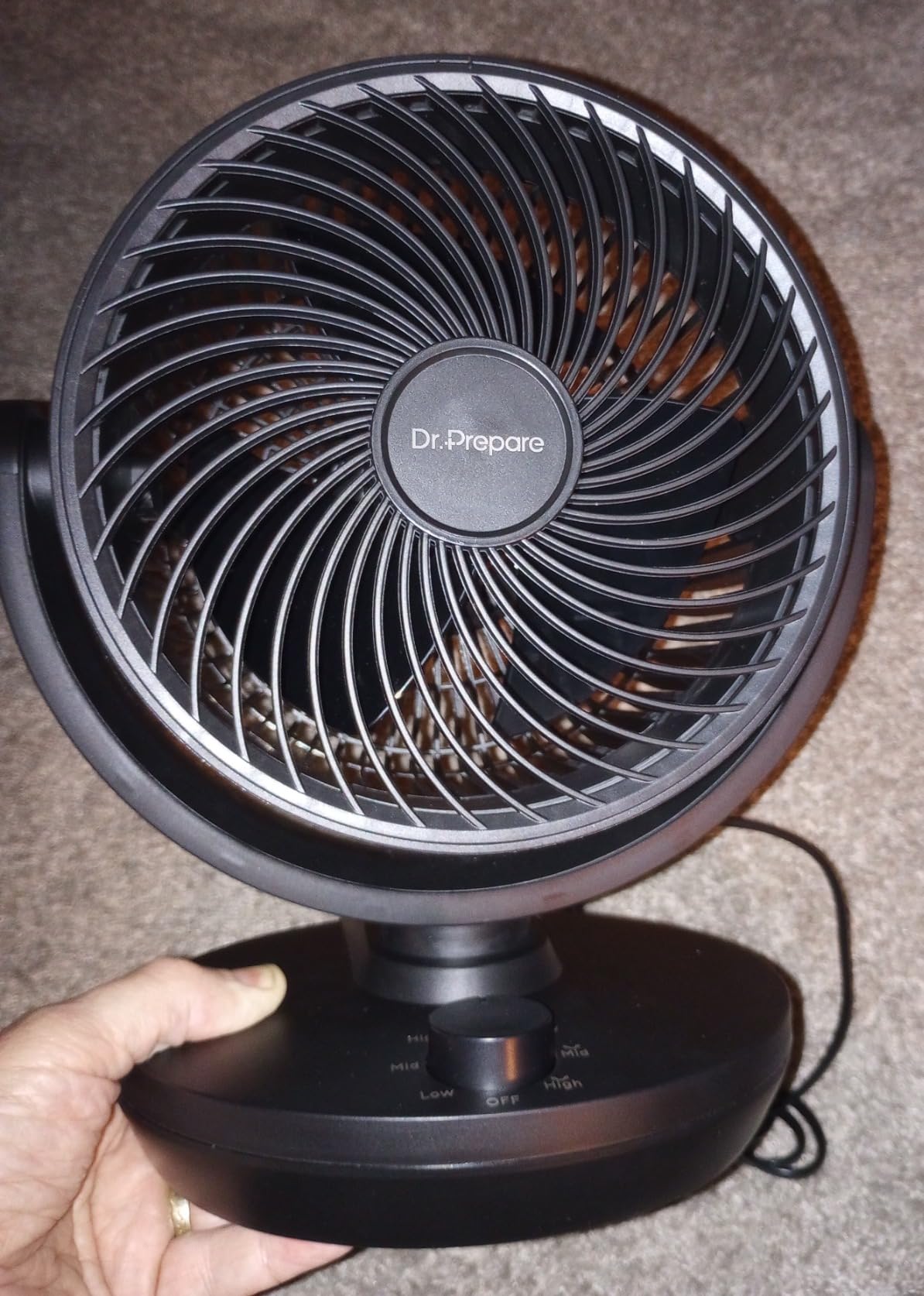 DR.PREPARE Oscillating Air Circulator Fan for Bedroom, 11.3