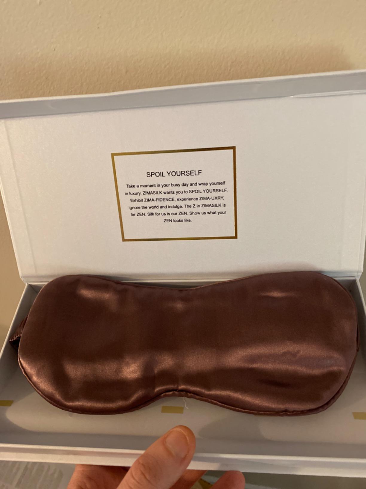 ZIMASILK Adjustable 100% 22 Momme Mulberry Silk Sleep Mask | Filled with Natural Silk - Blackout Eye Mask customer photo 2