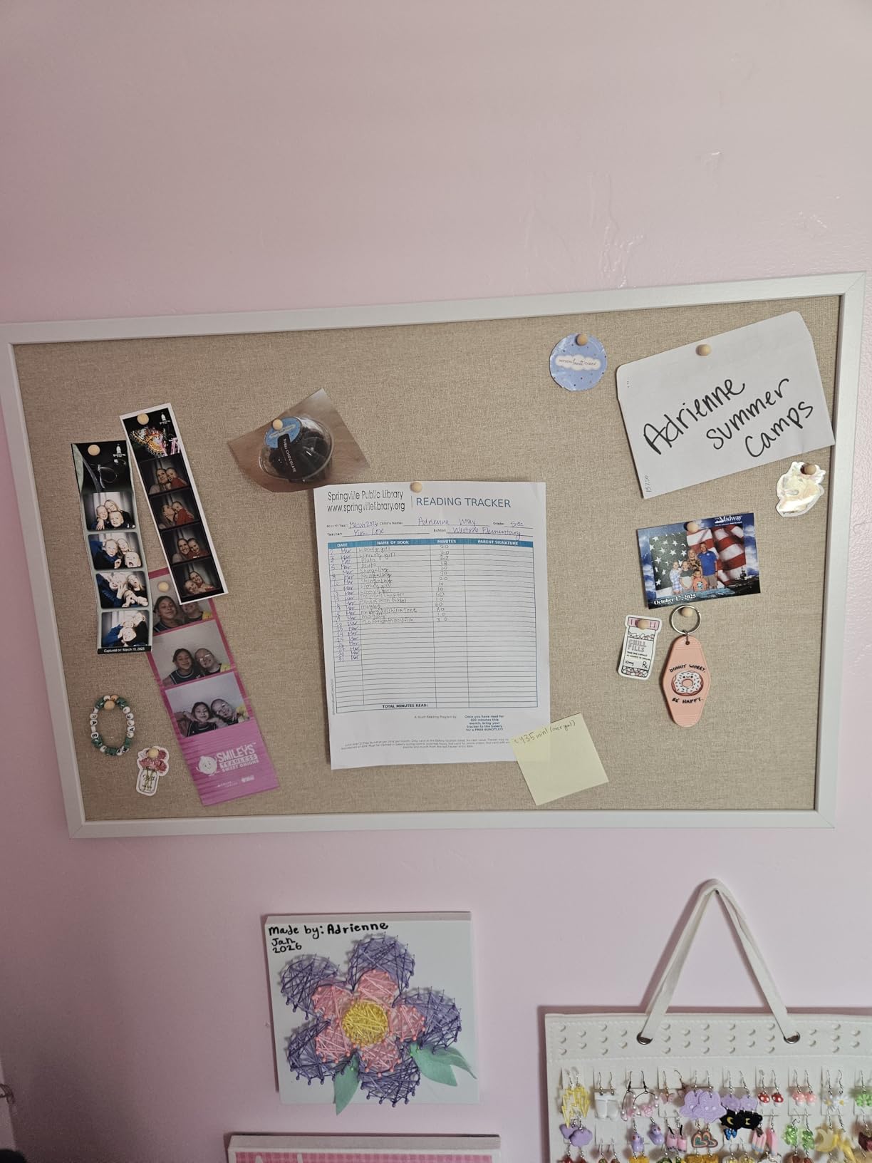 DAHAPYBOO Cork Board with Linen White, Bulletin Board 17