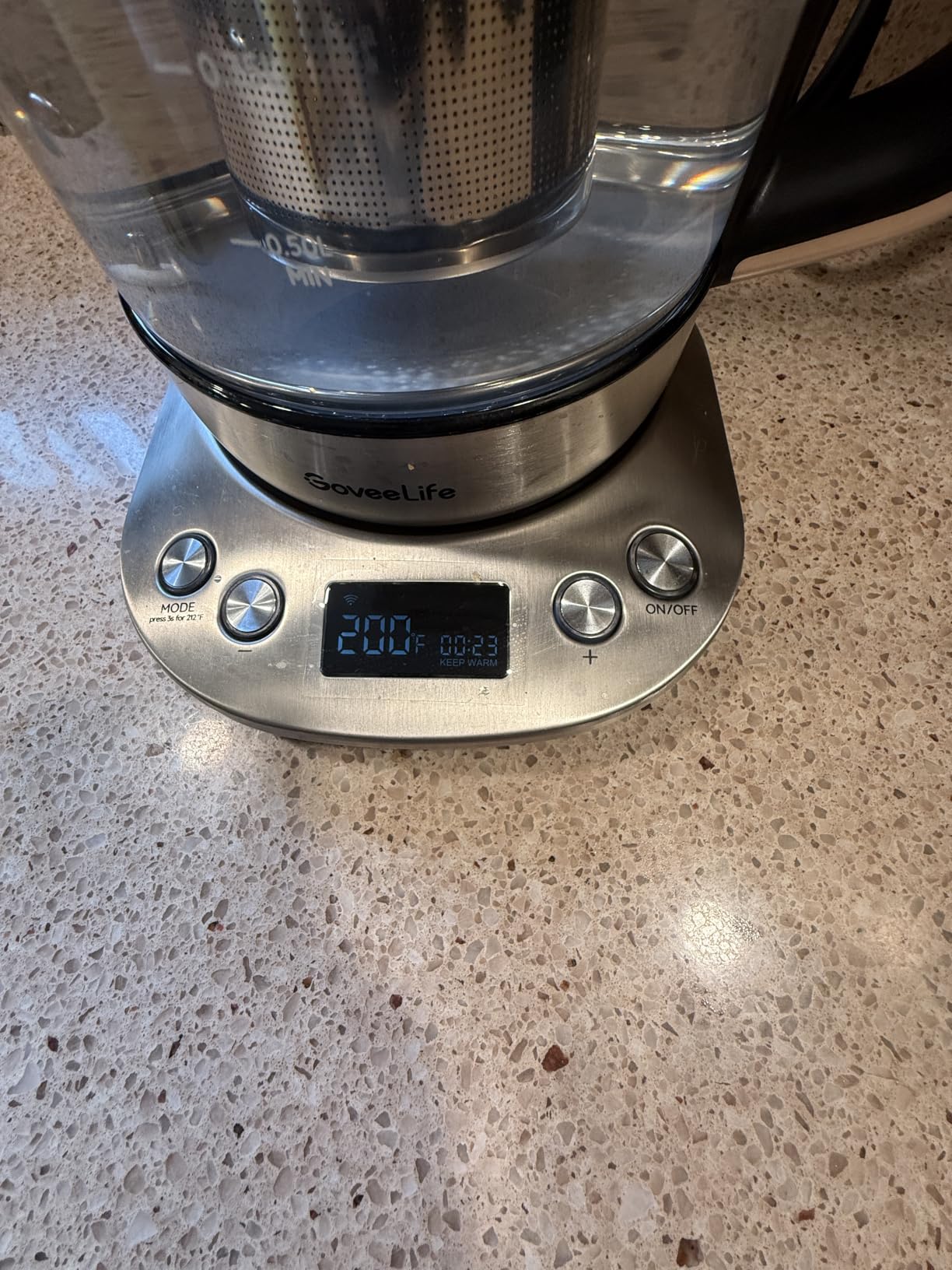 GoveeLife Smart Electric Kettle with Tea Infuser for Loose Leaf, 1.7 L Electric Tea Kettle with Brewing Program, Variable Temperature Control, 2 H Keep Warm & Auto Shut off, BPA Free, Sliver customer photo 2