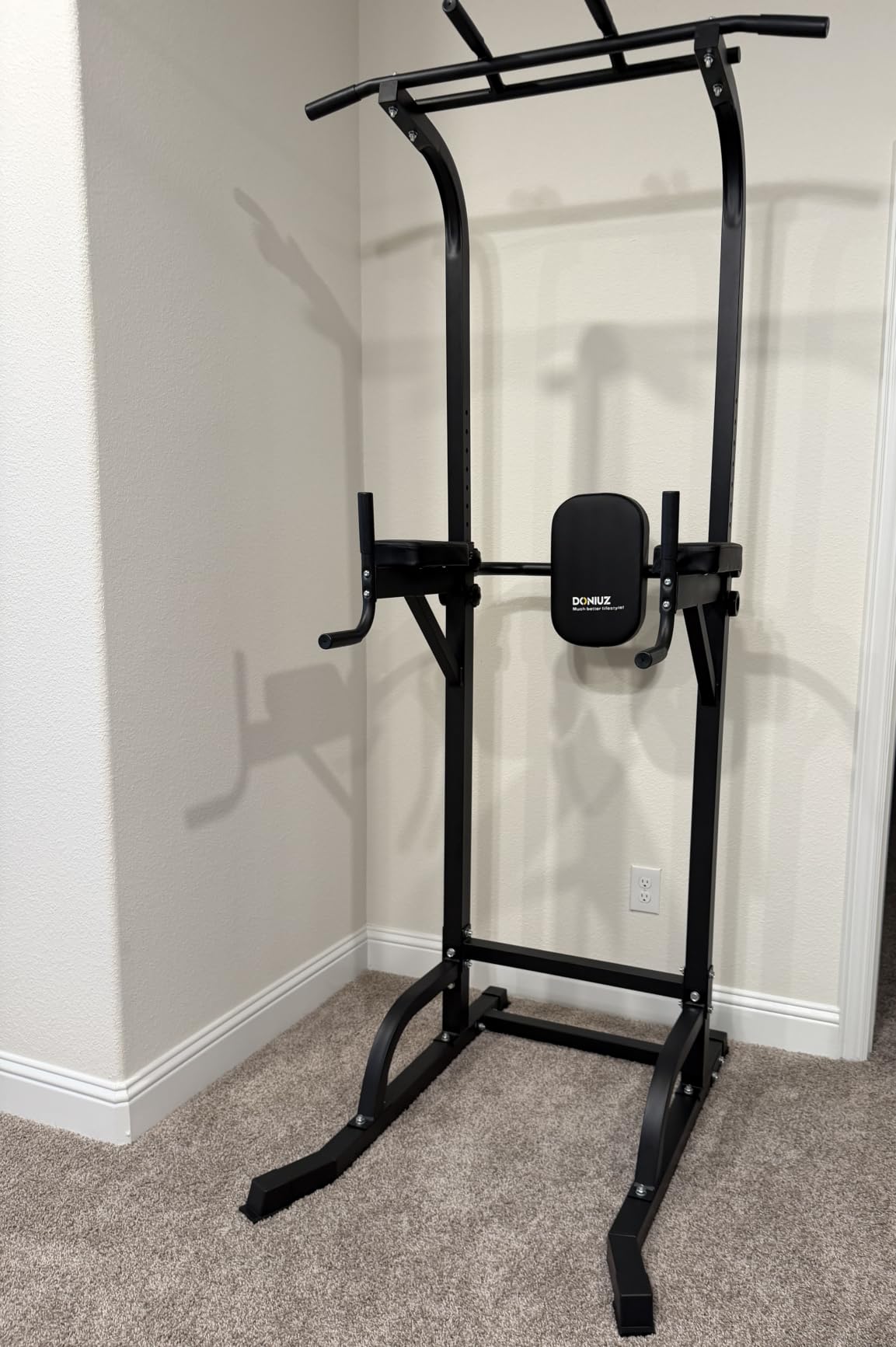 DONIUZ Power Tower Pull Up Bar and Dip Station, Multi-Function Home Gym, Strength Training Fitness Equipment, Height Adjustable customer photo 2