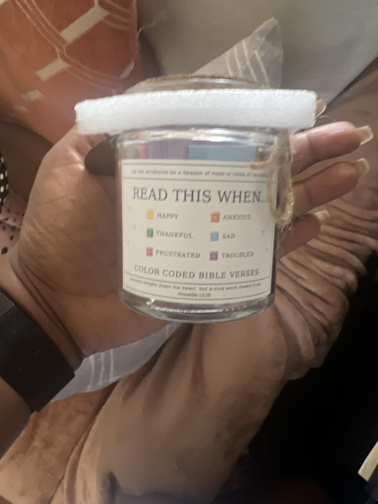 Read This When Bible Verses Jar - Birthday Gifts for Women, Christian Gifts for Women, Graduations Gift for Her, Gift for Mom from Daughter customer photo 2