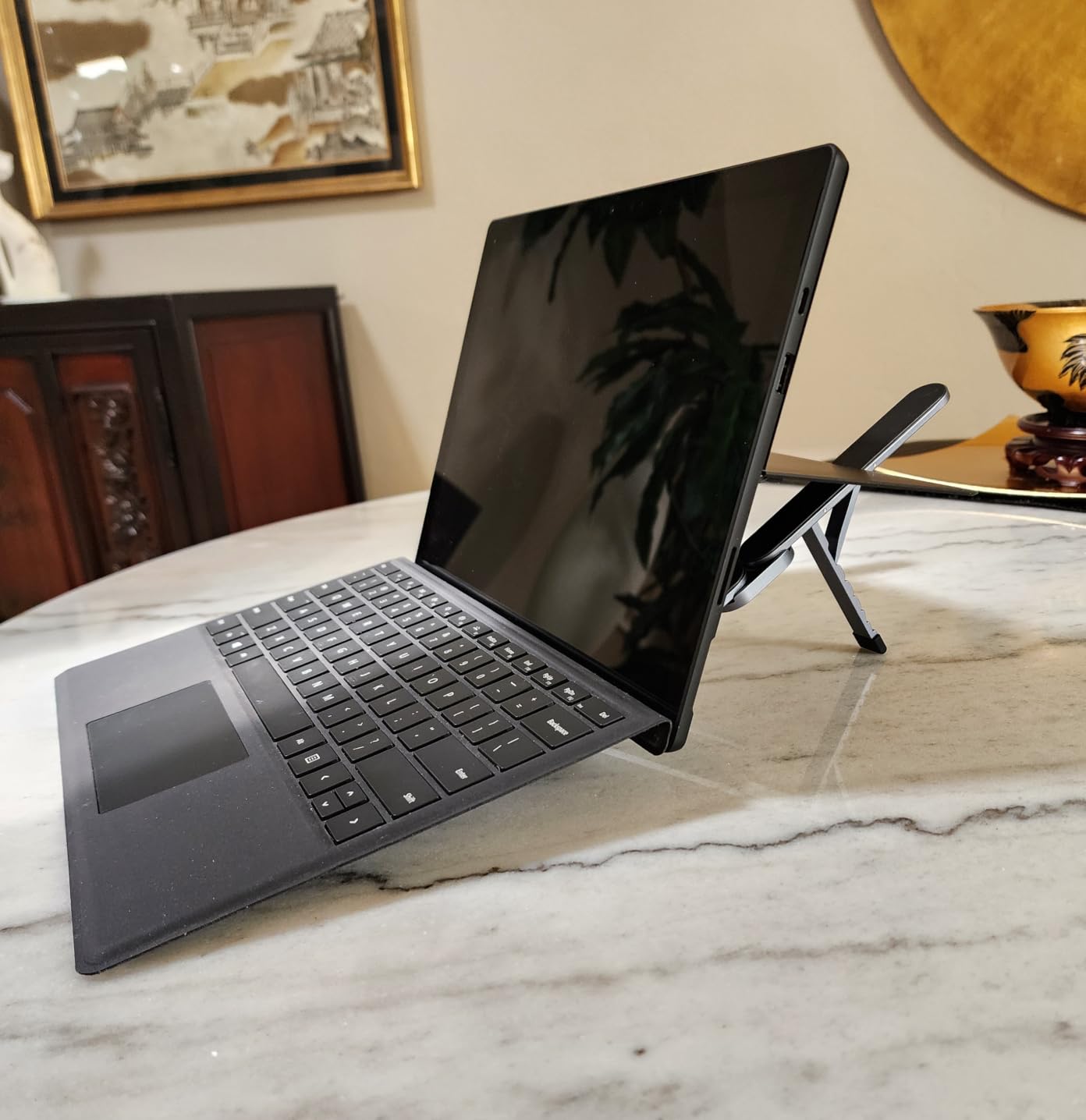 SODI [Ultra Compact] Foldable & Portable Laptop Stand for Desk, Lightweight Tablet Stand for Business Travel, Library, Cafe, 6 Level Height Ergonomic Aluminum Computer Holder for 10-16