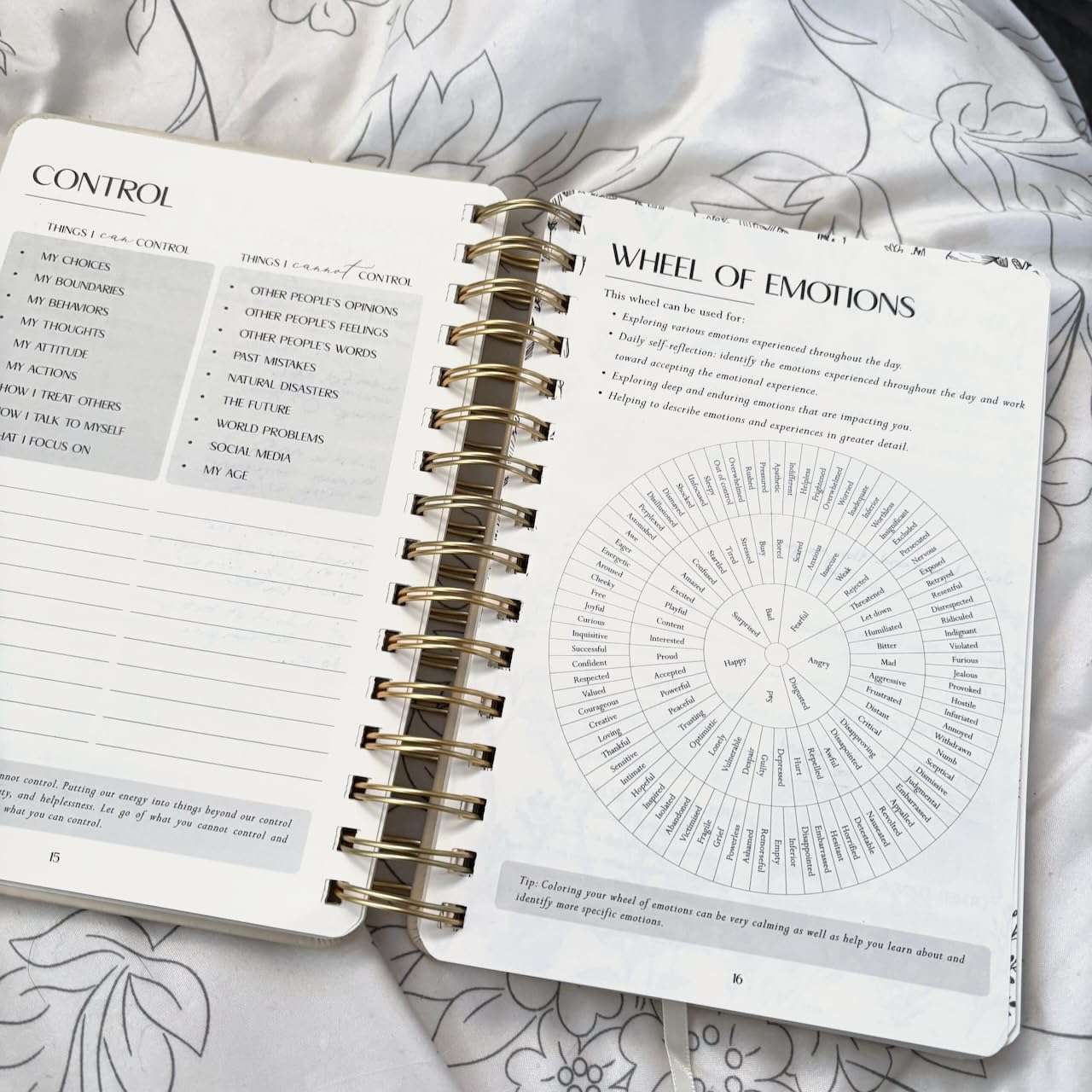 FINDING BALANCE Mental Health Journal - 6-Month Daily Journal with Prompts for Mindfulness, Self-Care & Healing - Anxiety & Depression Relief - Beige Spiral customer photo 1