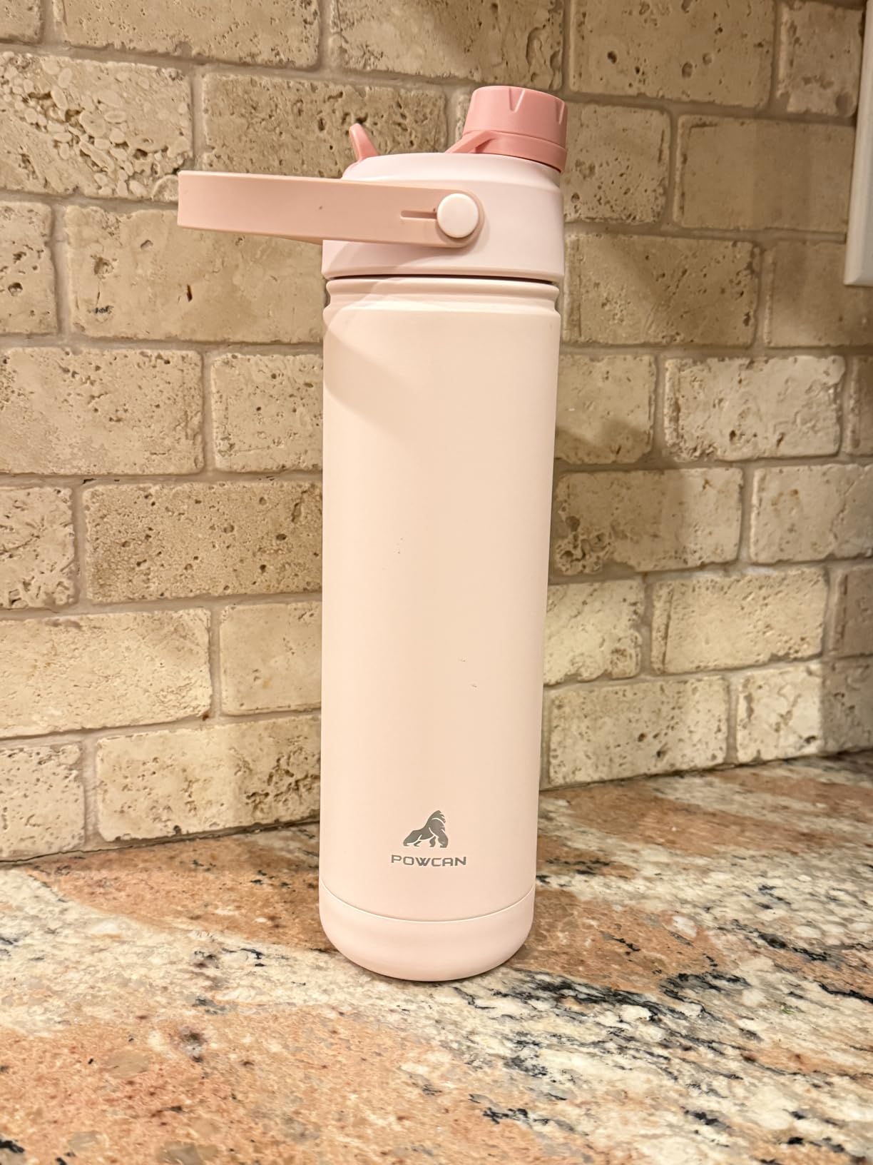 POWCAN 26 oz Insulated Water Bottle with 2-in-1 Straw and Spout Lid, Leak-Proof, Fits in Car Cup Holder, Stainless Steel Water Bottle customer photo 2
