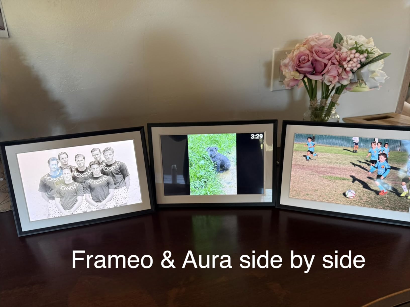 Frameo 10.1 Inch WiFi Digital Picture Frame, Smart Cloud Electronic Photo Frame with HD IPS Touch Screen Slideshow 32GB Memory Auto-Rotate Wall Mount, Share Photos/Videos from Phone - Gifts for Mom customer photo 1