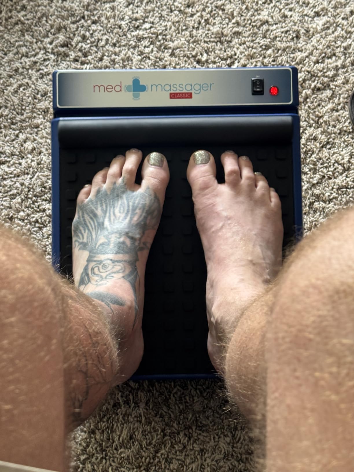 MedMassager Foot Massager Classic | Deep Tissue Massage Therapy, At-Home Massager, Dual Speed, Portable & Compact, Fast Relief from Neuropathy, Improves Blood Circulation MMF08 customer photo 2