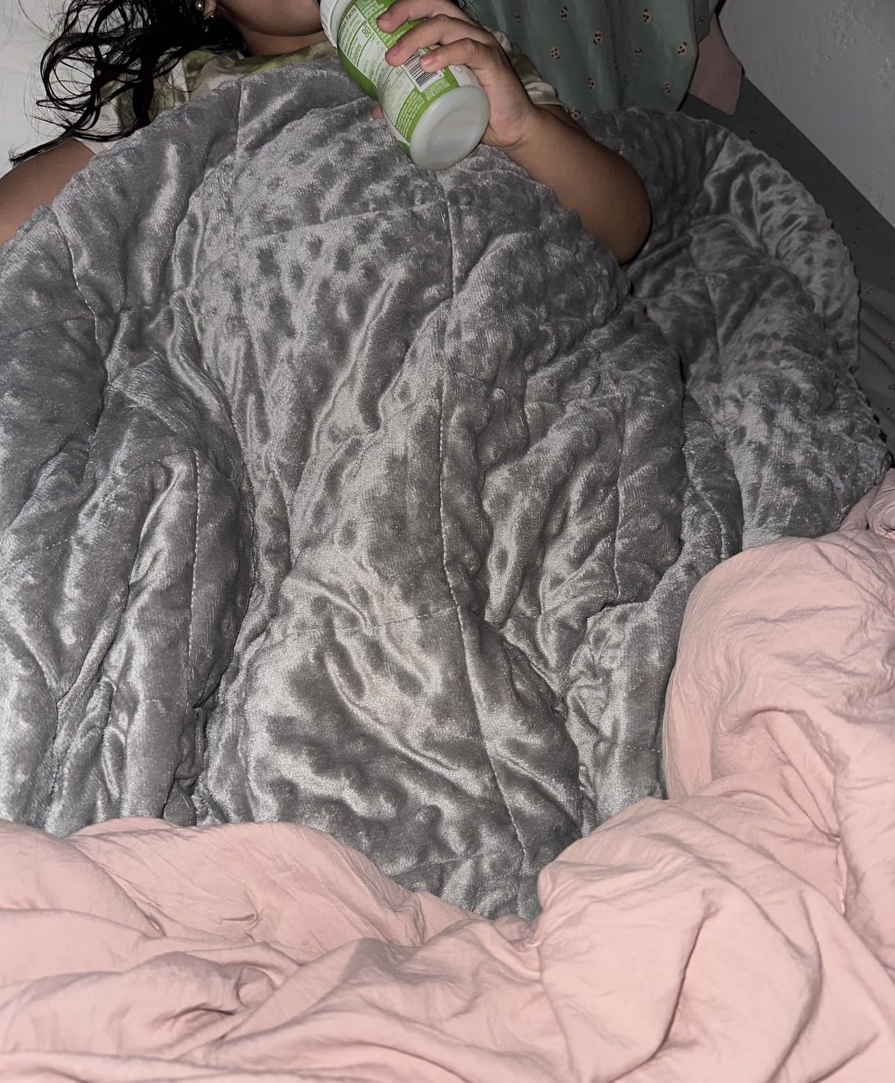Kivik Breathable Weighted Blanket for Adults, 15 lbs Ultra Soft Minky Dot Heavy Blankets, Reversible Cooling and Warm Blanket for All Seasons, Machine Washable, 60