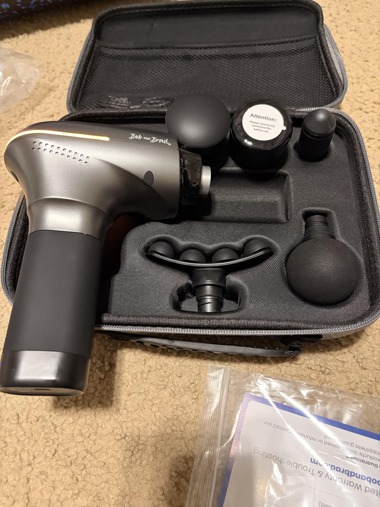 BOB AND BRAD A2 Pro Massage Gun with Heat and Cold, Pressure Sensor | FSA Eligible Deep Tissue Percussion Muscle Massager, 10.5mm Amplitude, 4000mAh USB-C, Gifts for Men Women Athletes HSA customer photo 1