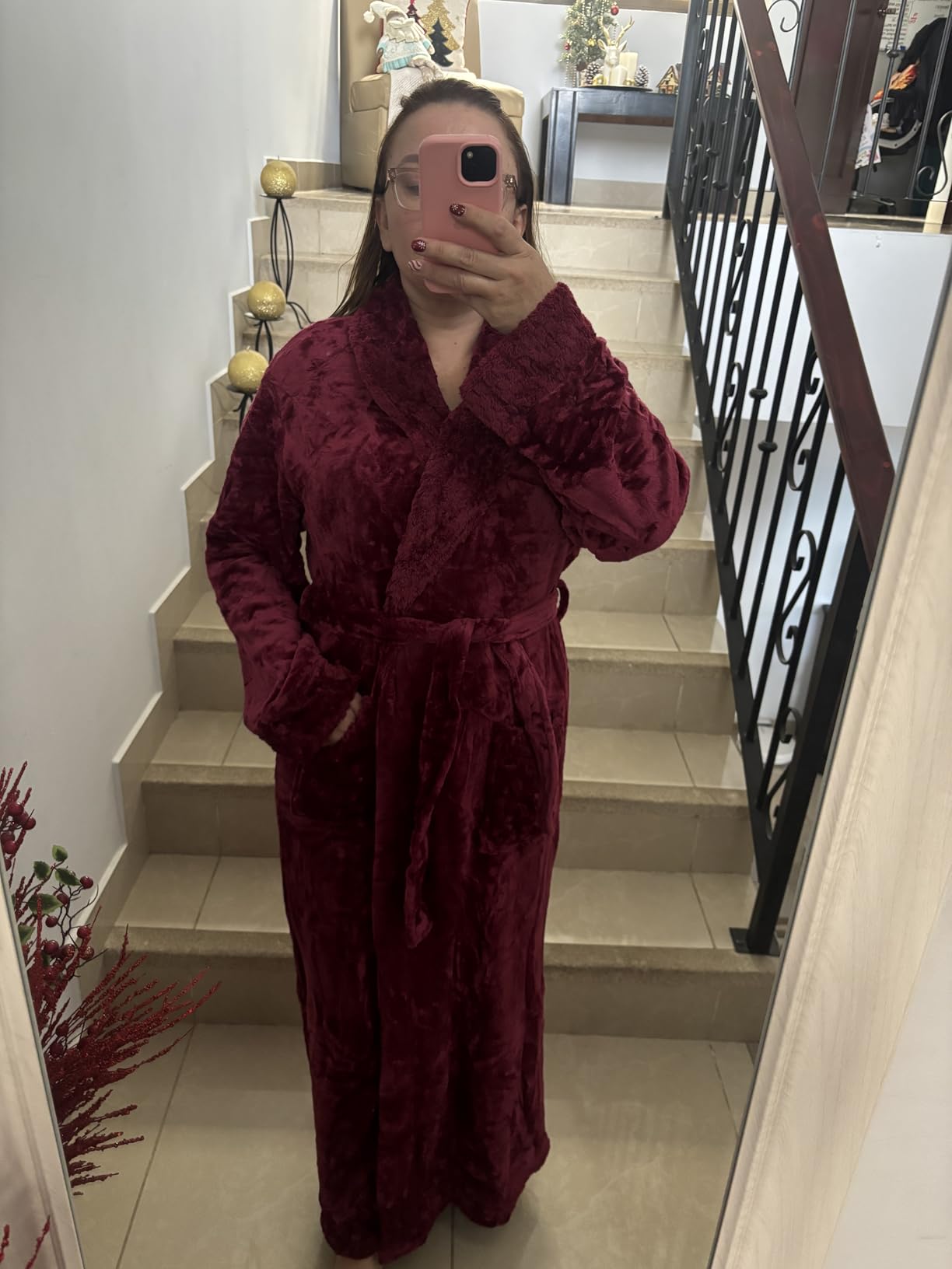 Premium Long Robes for Women: Warm Super Plush Soft Fleece Bathrobes customer photo 2
