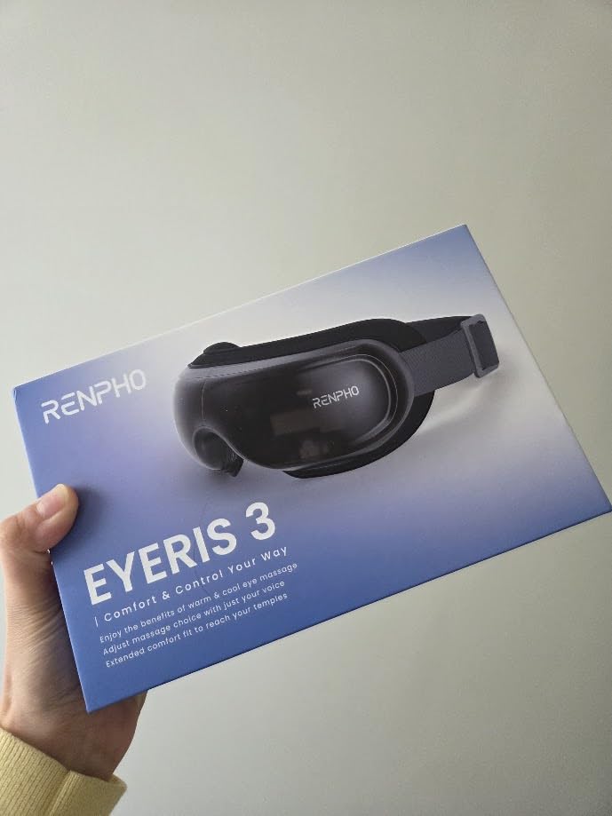 RENPHO Eyeris 3 Eye Massager with Heat and Cooling, Massaging Eye Mask | Voice Control, Vibration & Compression Massager for Dry Eyes & Head Tension, FSA Eligible HSA, Gifts for Women & Men customer photo 2