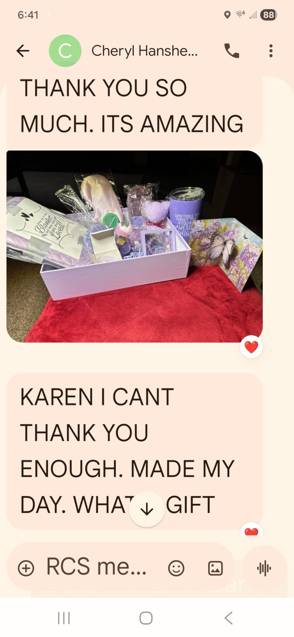 Spa Gifts for Women, Lavender 16 Pcs Mothers Day Gifts for Mom Wife Friend Daughter Sister, Self Care Gift Baskets for Women, Thank You, Get Well, Sympathy Inspirational Care Package Spa Basket customer photo 2
