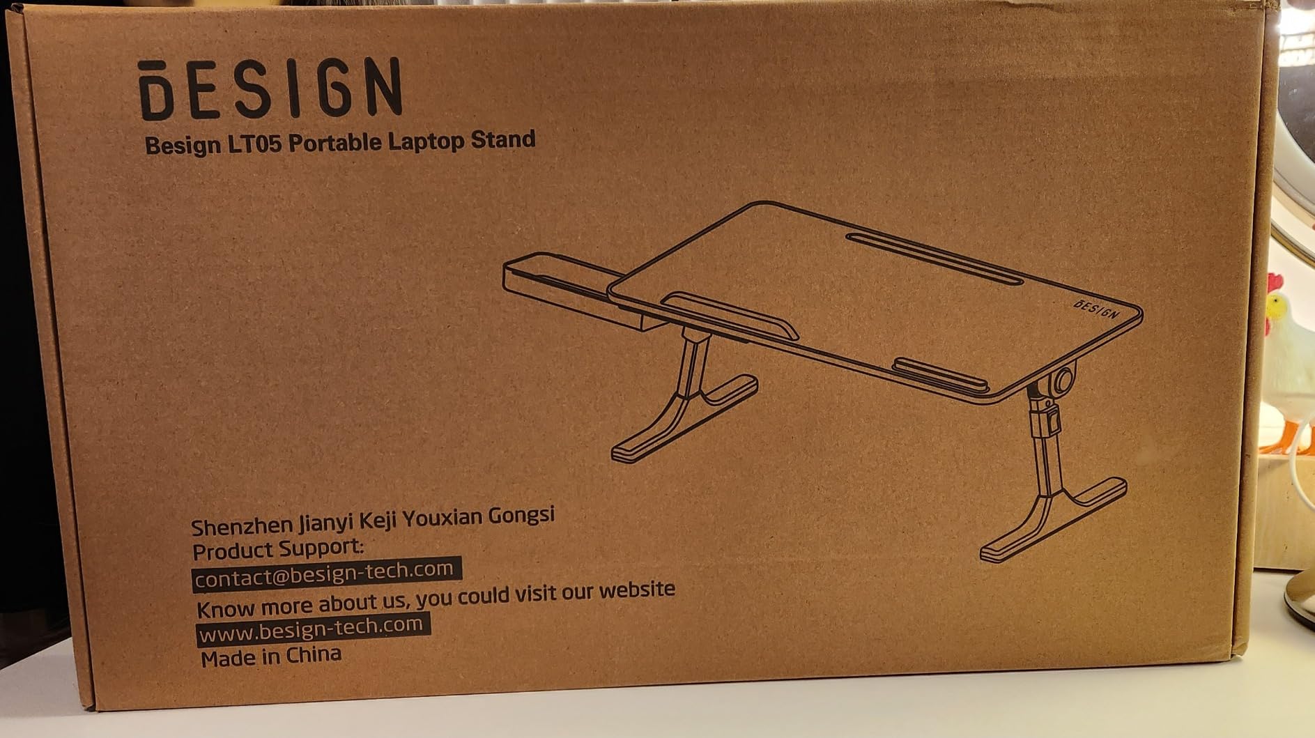 Besign LT05 Adjustable Laptop Table, Portable Standing Bed Desk customer photo 1