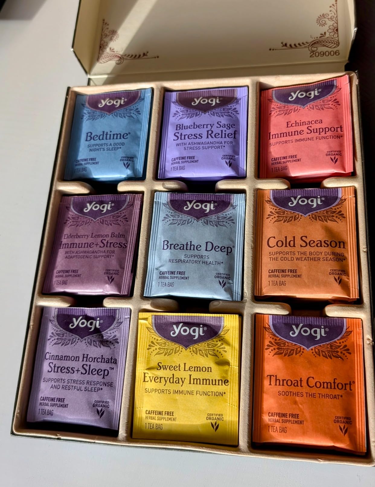 Yogi Get Well Gift Box, 45 Tea Bags (5 Bags per Flavor) | Caffeine-Free Wellness and Immunity Variety Pack with 9 Delicious Herbal Teas, a Thoughtful Tea Gift Set customer photo 2