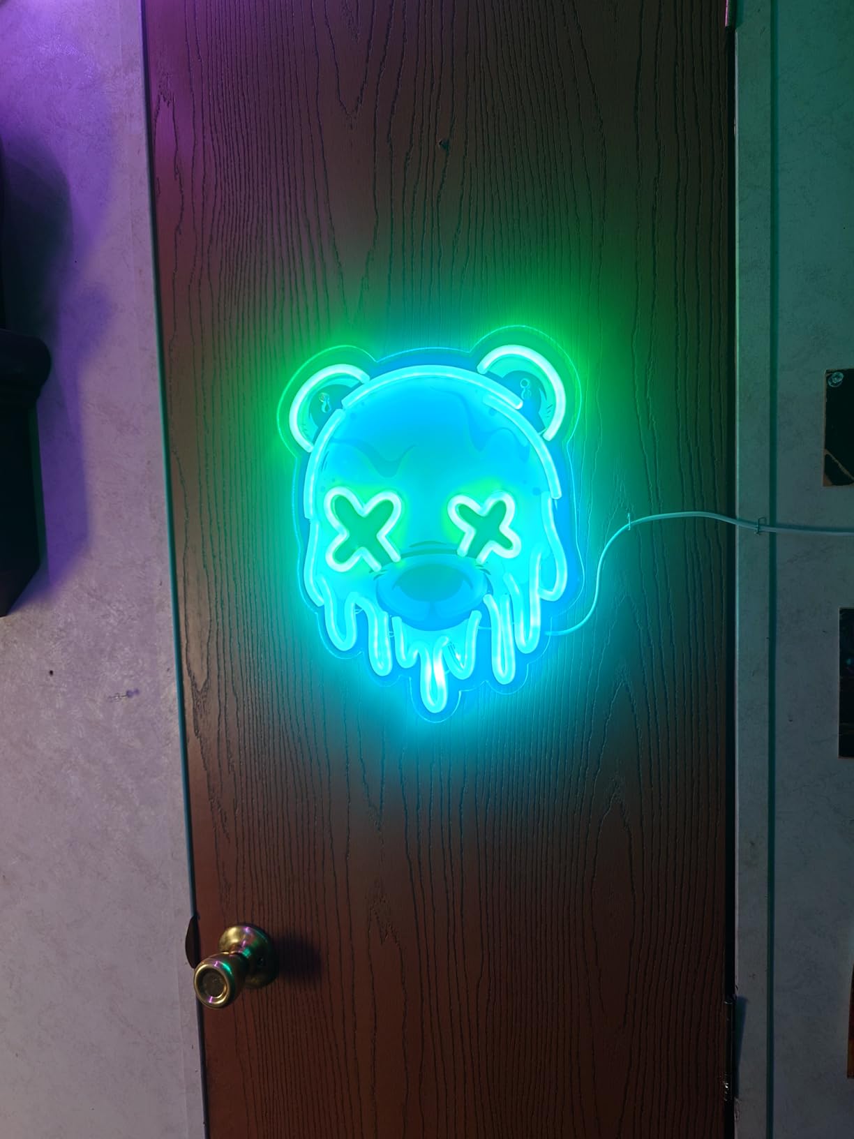 Ice Bear Neon Sign, Cool Led Sign for Wall Decor - Usb Powered, Adjustable Brightness Anime Bear Led Light for Bedroom, Bar, Pub, Party, Man Cave Decor, Unique Gift for Teenage Boys customer photo 2