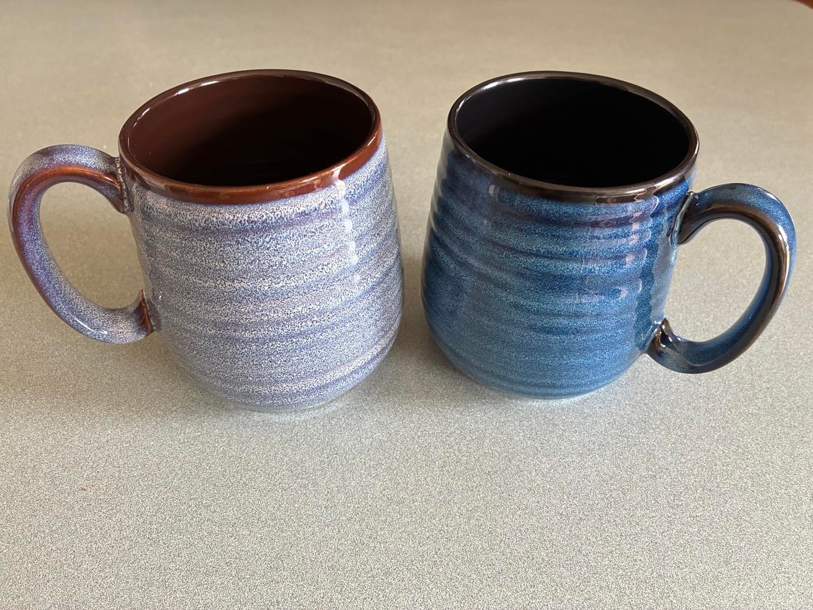 HASENSE Coffee Mugs Gift Set, 20 oz Ceramic Coffee Cups for Men and Women, Premium Large Tea Cups Gift Box with Coaster & Gold Spoon, Blue Couple Mugs for Wedding Holiday customer photo 2
