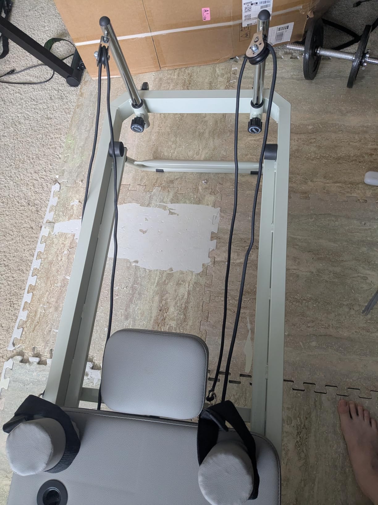 Pilates Reformer, HOWHAI Reformer Pilates Machine Foldable for Home Gym, Pilates Equipment with Jump Board and Dual Resistance -Springs and Cords (400lbs Capacity) customer photo 1