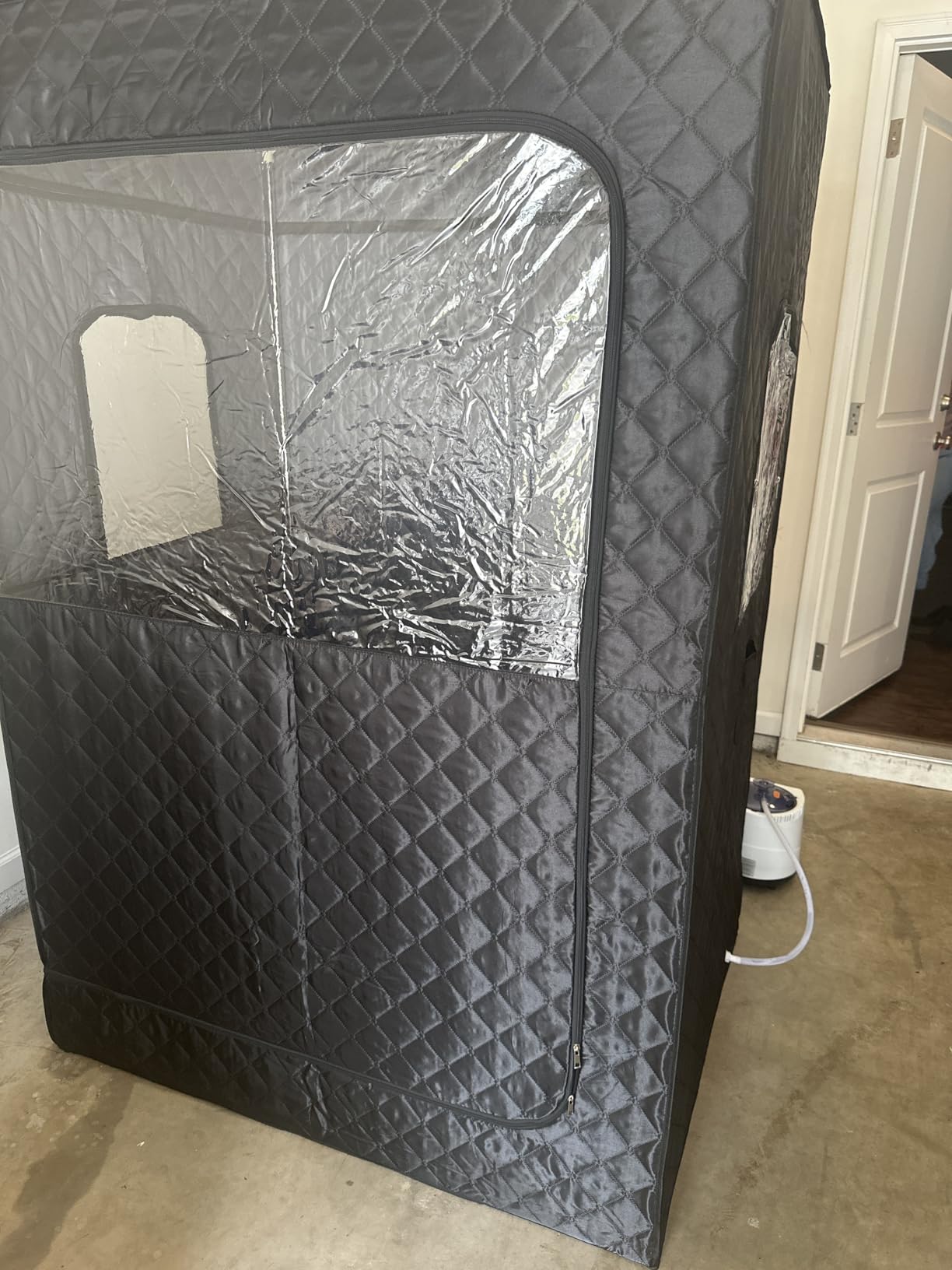 Manastin 2 Person Portable Steam Sauna for Home, 1 or 2 Person Full Body Home Spa with 2 Foldable Chairs,9 Levels of Sauna Tent with Remote Control, (Black, Large) customer photo 1