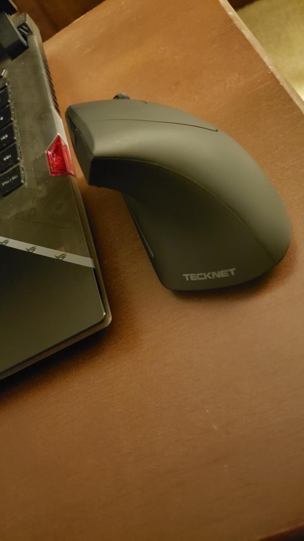TECKNET Ergonomic Mouse Wireless, Rechargeable Vertical Mice Right Hand | Bluetooth+2.4GHz USB, Multi Device, 4800 DPI Adjustable, Optical Carpal Tunnel Mouse for Laptop, PC, MacBook, Black customer photo 2