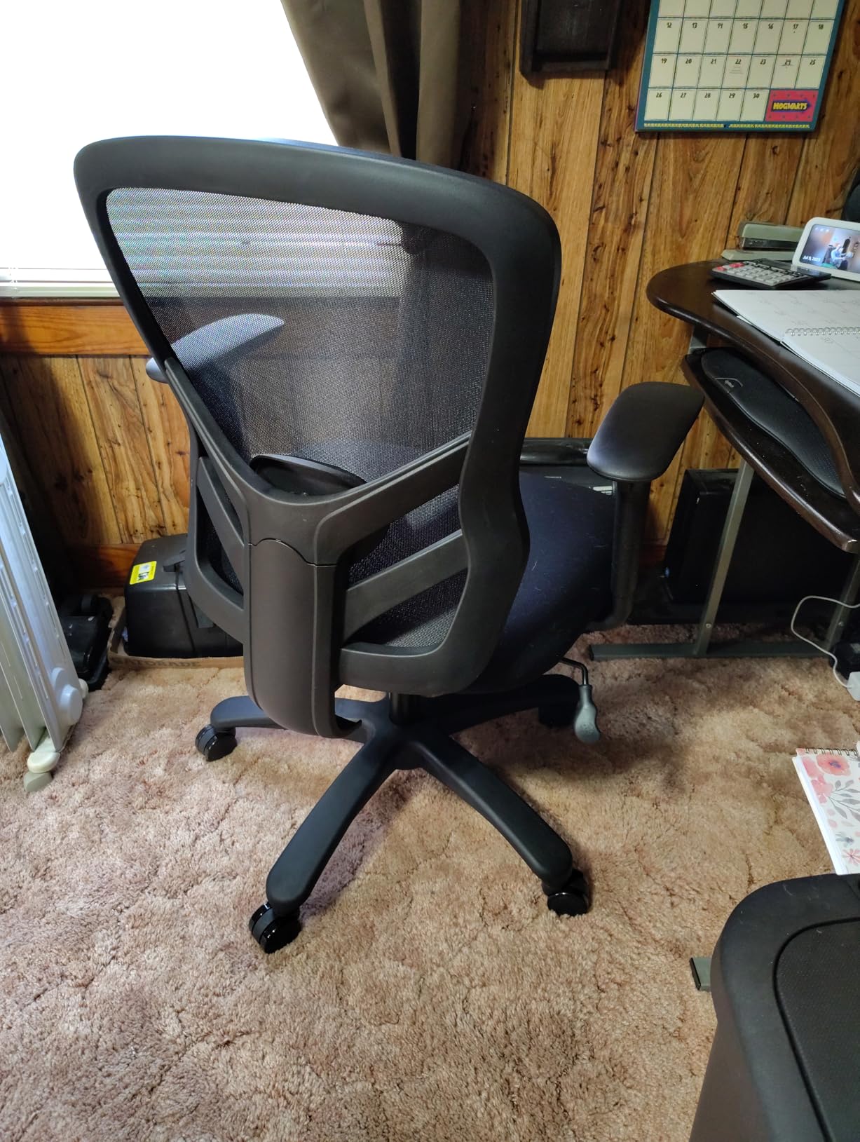 YFO Big and Tall Office Chair 500LBS - Computer Desk Chair with Adjustable Lumbar Support, Heavy Duty Ergonomic Mesh with 360 Rotation 2D Arm and Extra Wide Comfty Seat, Quiet Wheels for Adults, Black customer photo 2